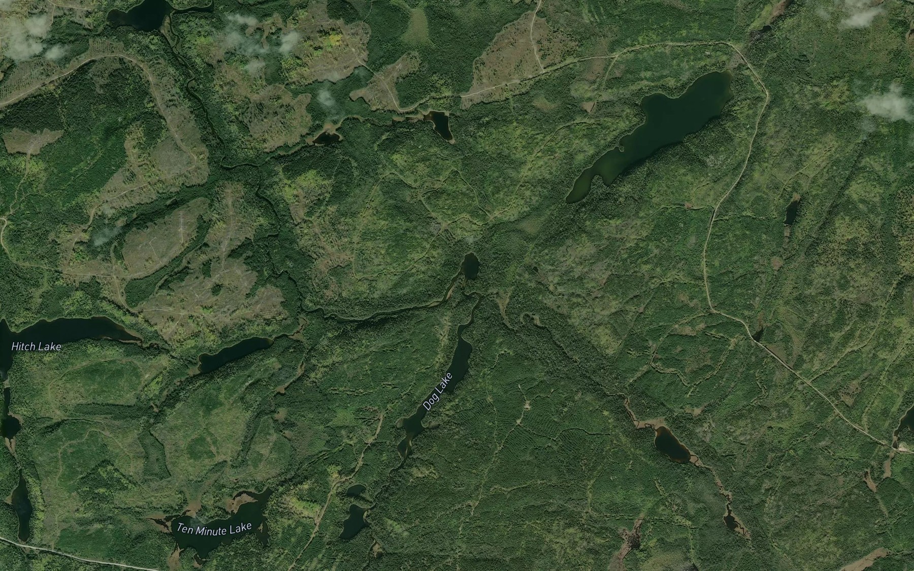 Satellite map of the Lift Over Lake