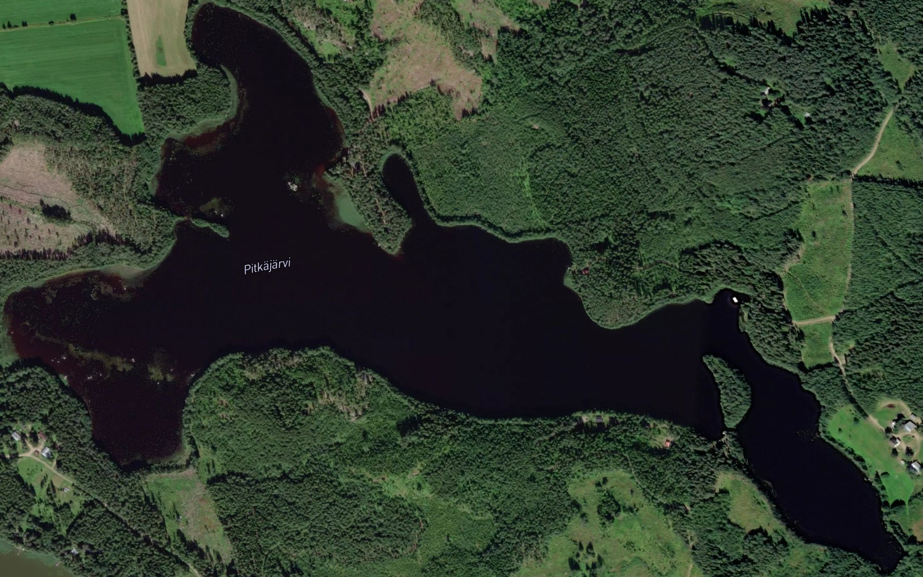 Satellite map of the Pitkajarvi