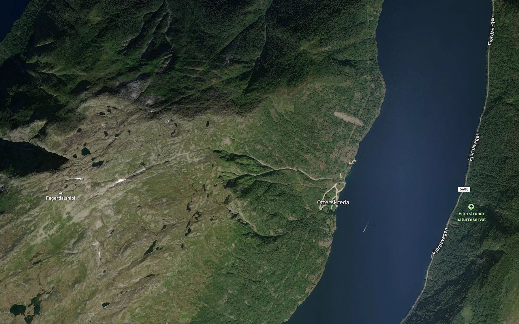 Satellite map of the Stolshamarelvi