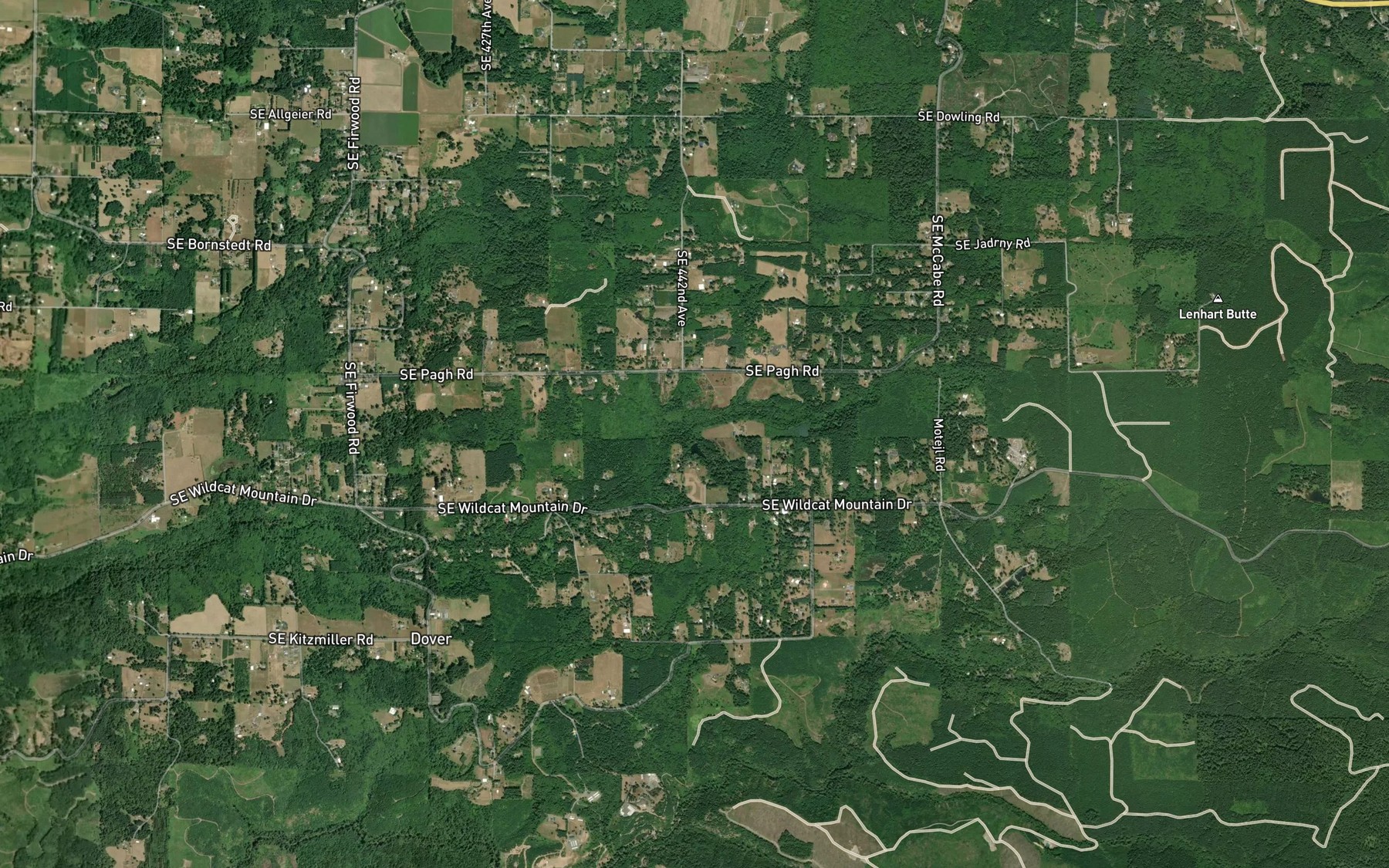 Satellite map of the Fleshman Reservoirs