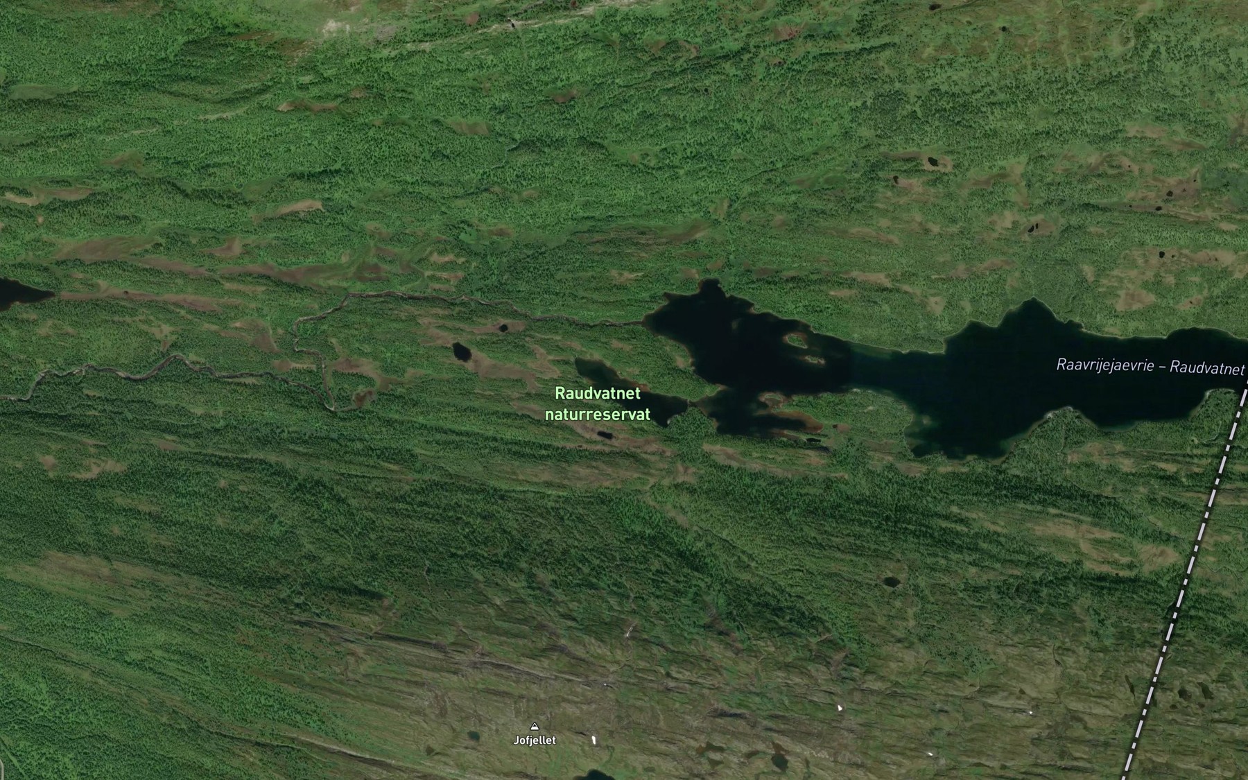 Satellite map of the Litl Raudvatnet