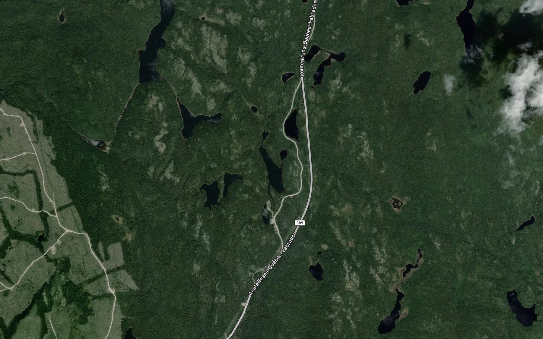 Satellite map of the Lac Pamphile