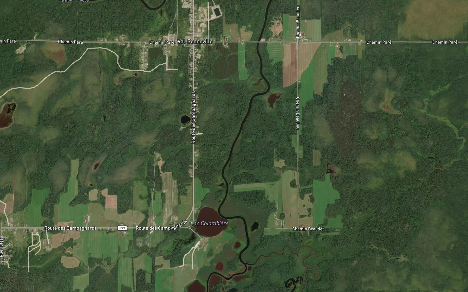 Satellite map of the Ruisseau Savard