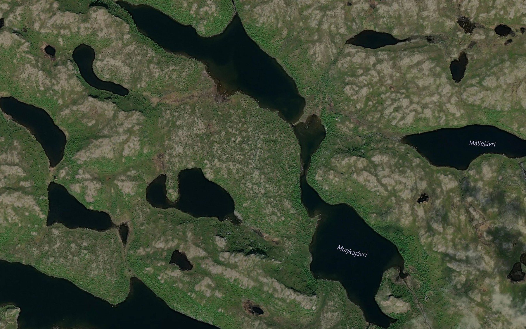 Satellite map of the Munkajavri