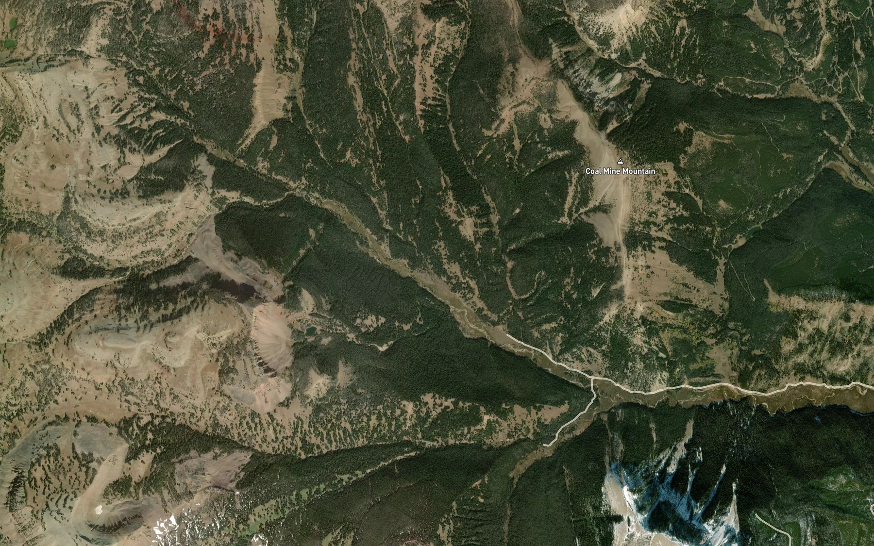 Satellite map of the Crow Creek