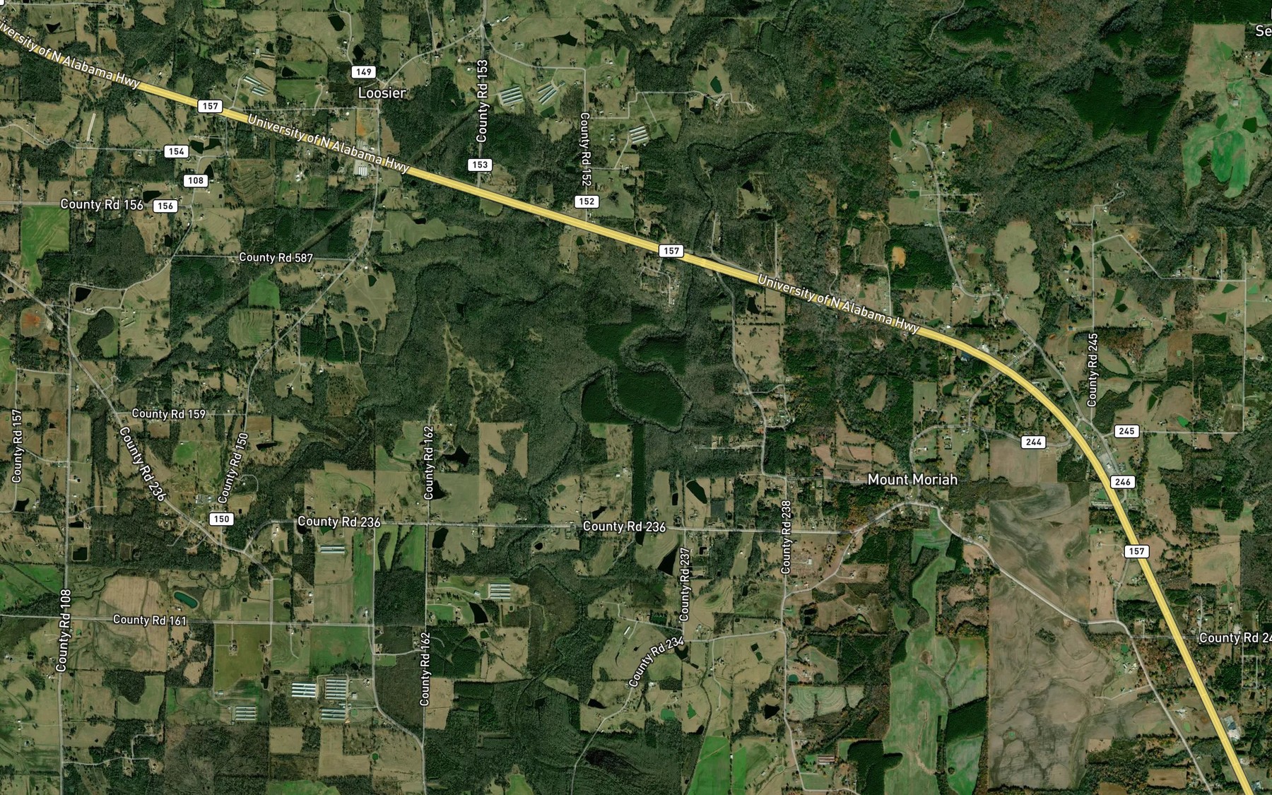 Satellite map of the Horseshoe Bend