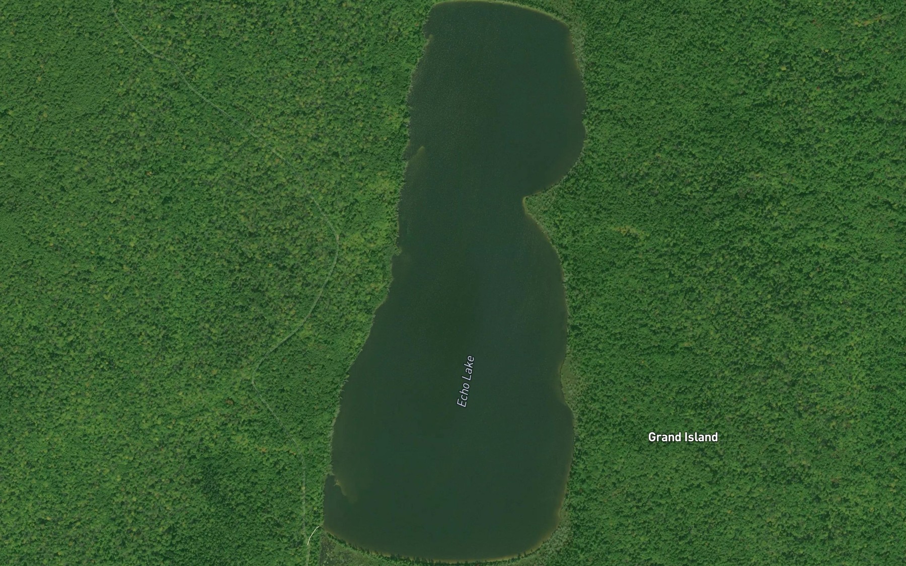 Satellite map of the Echo Lake