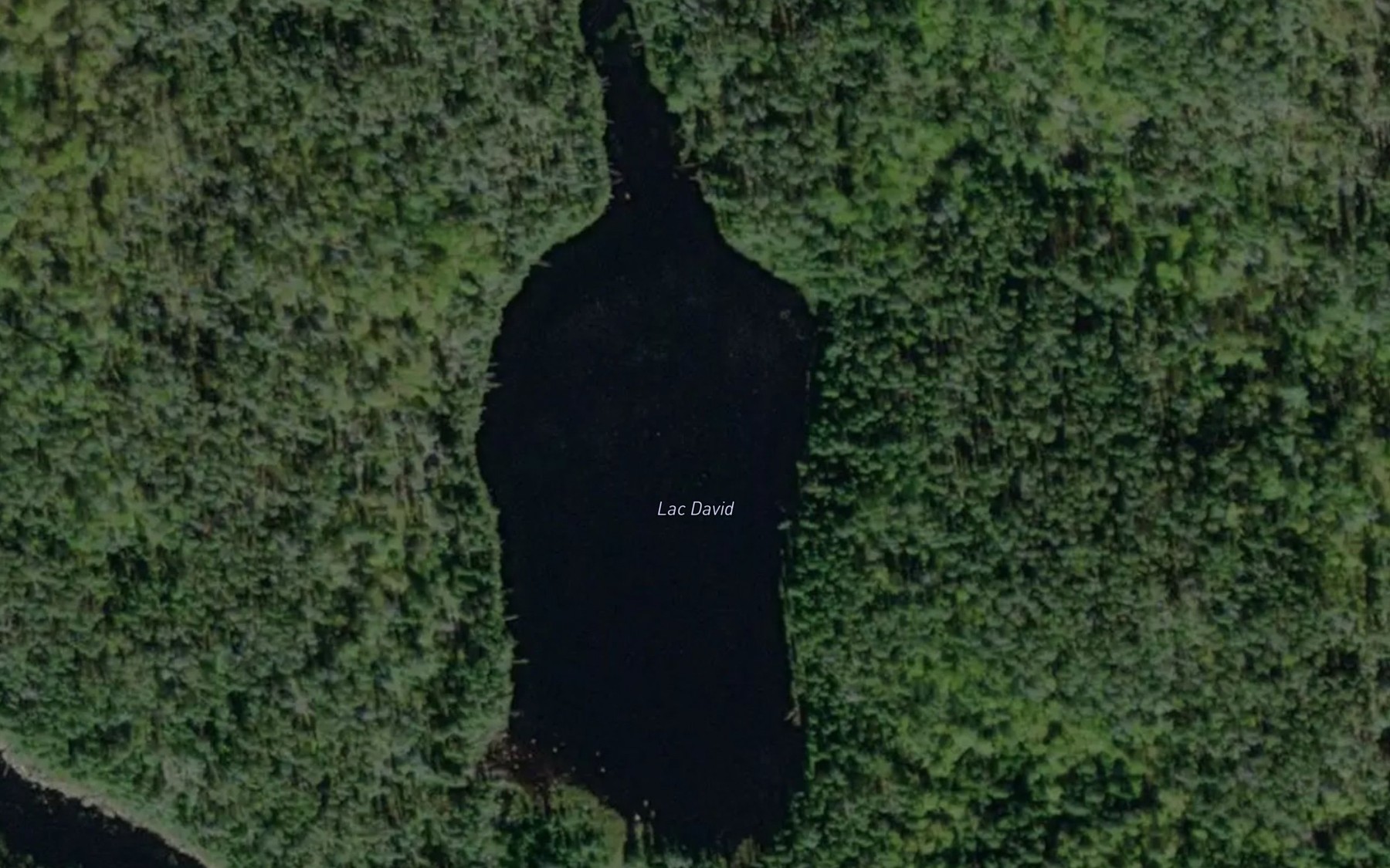 Satellite map of the Lac David
