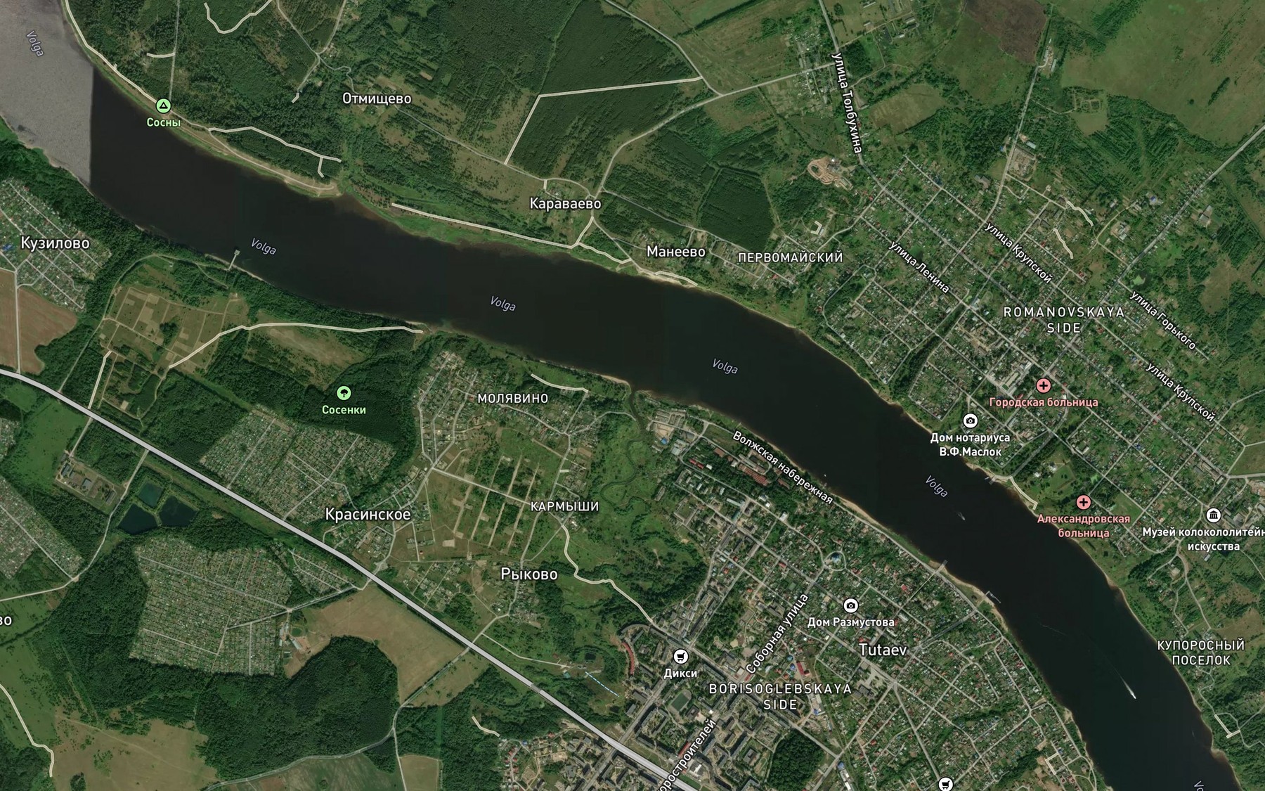 Satellite map of the Nakrinka