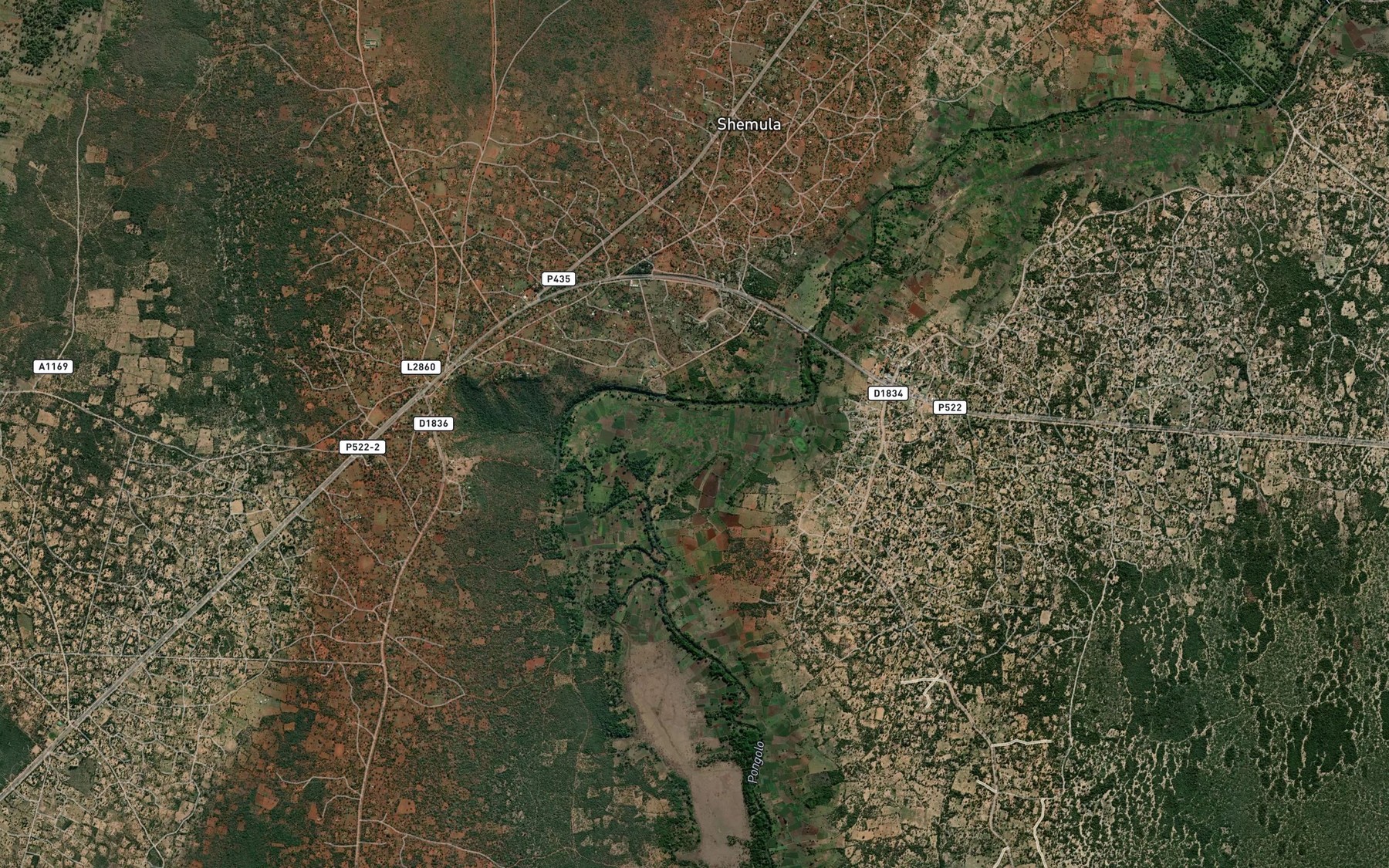 Satellite map of the Shalala