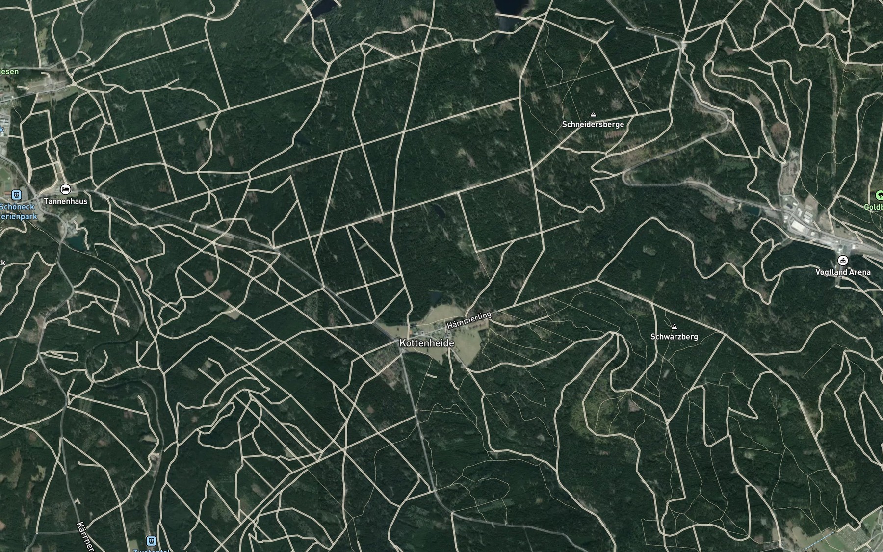 Satellite map of the Unterer Muldenteich