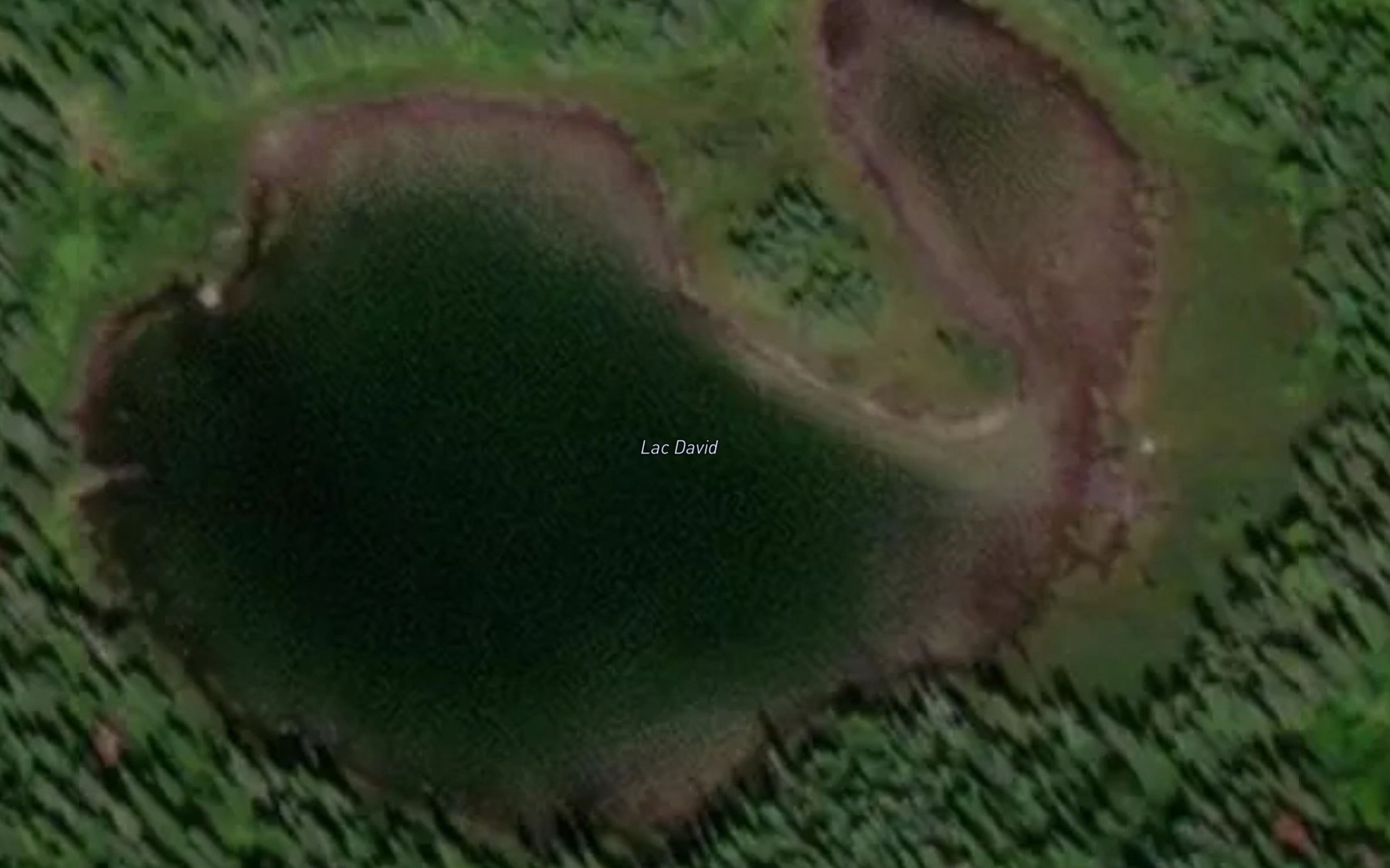 Satellite map of the Lac David