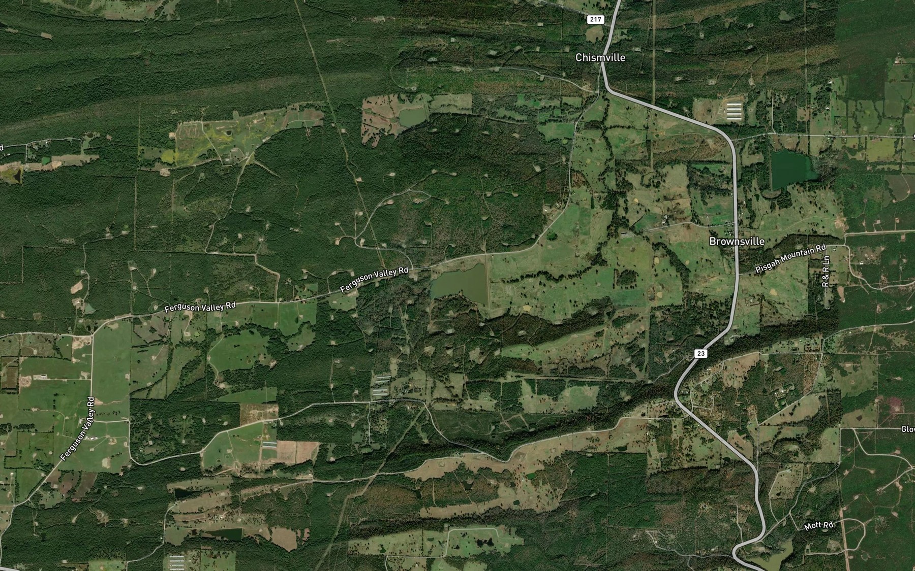 Satellite map of the Williams Lake