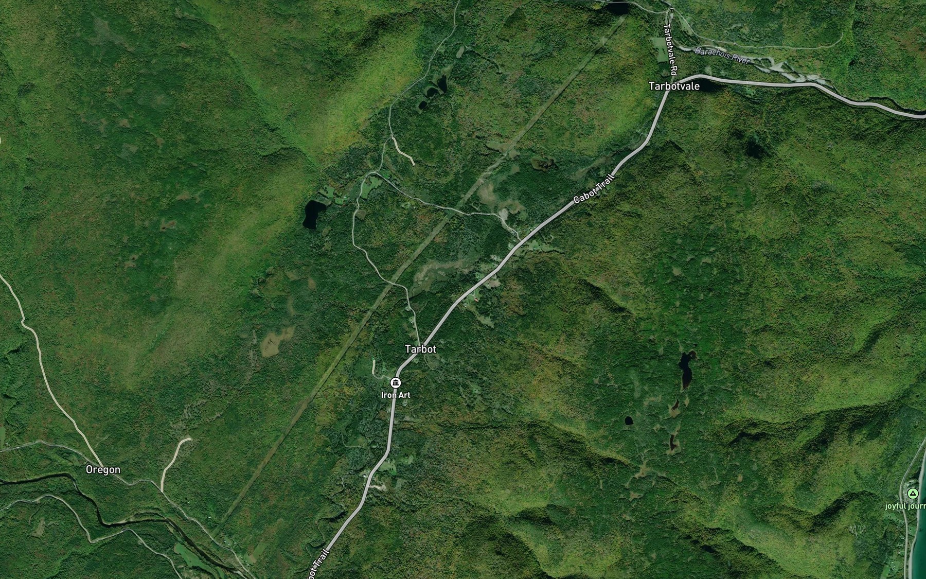 Satellite map of the Schoolhouse Brook