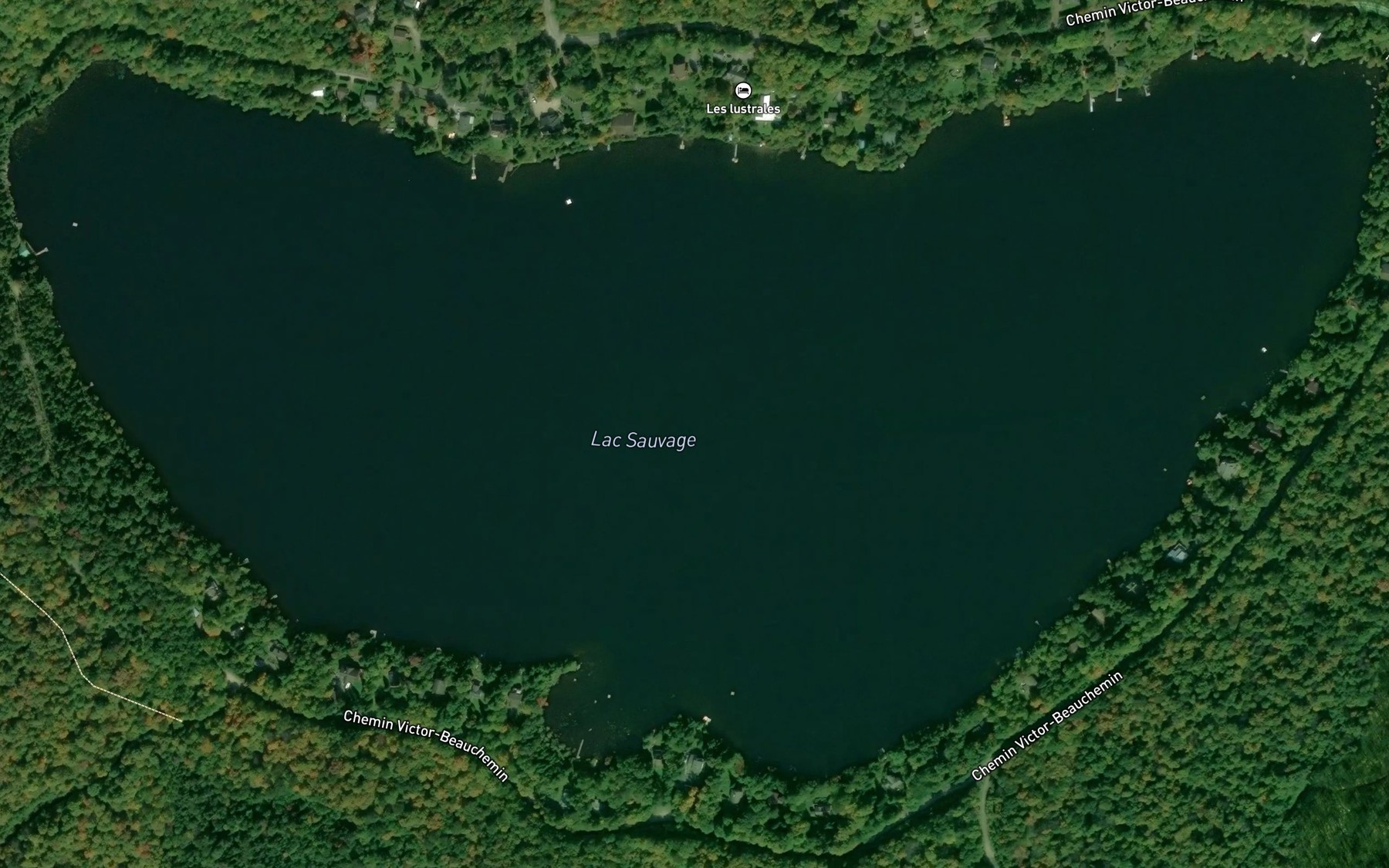 Satellite map of the Lac Sauvage