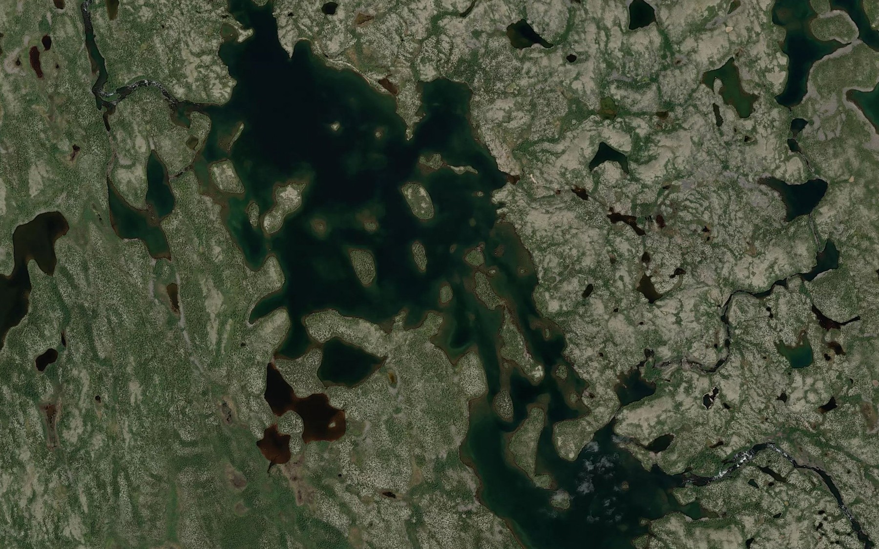 Satellite map of the Lac Kamanistikuch