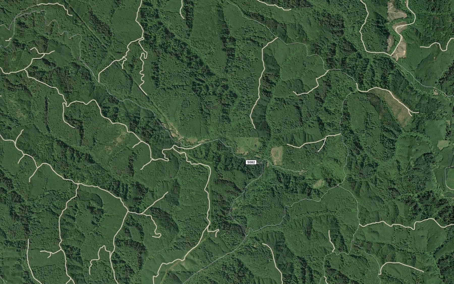 Satellite map of the Elma Creek