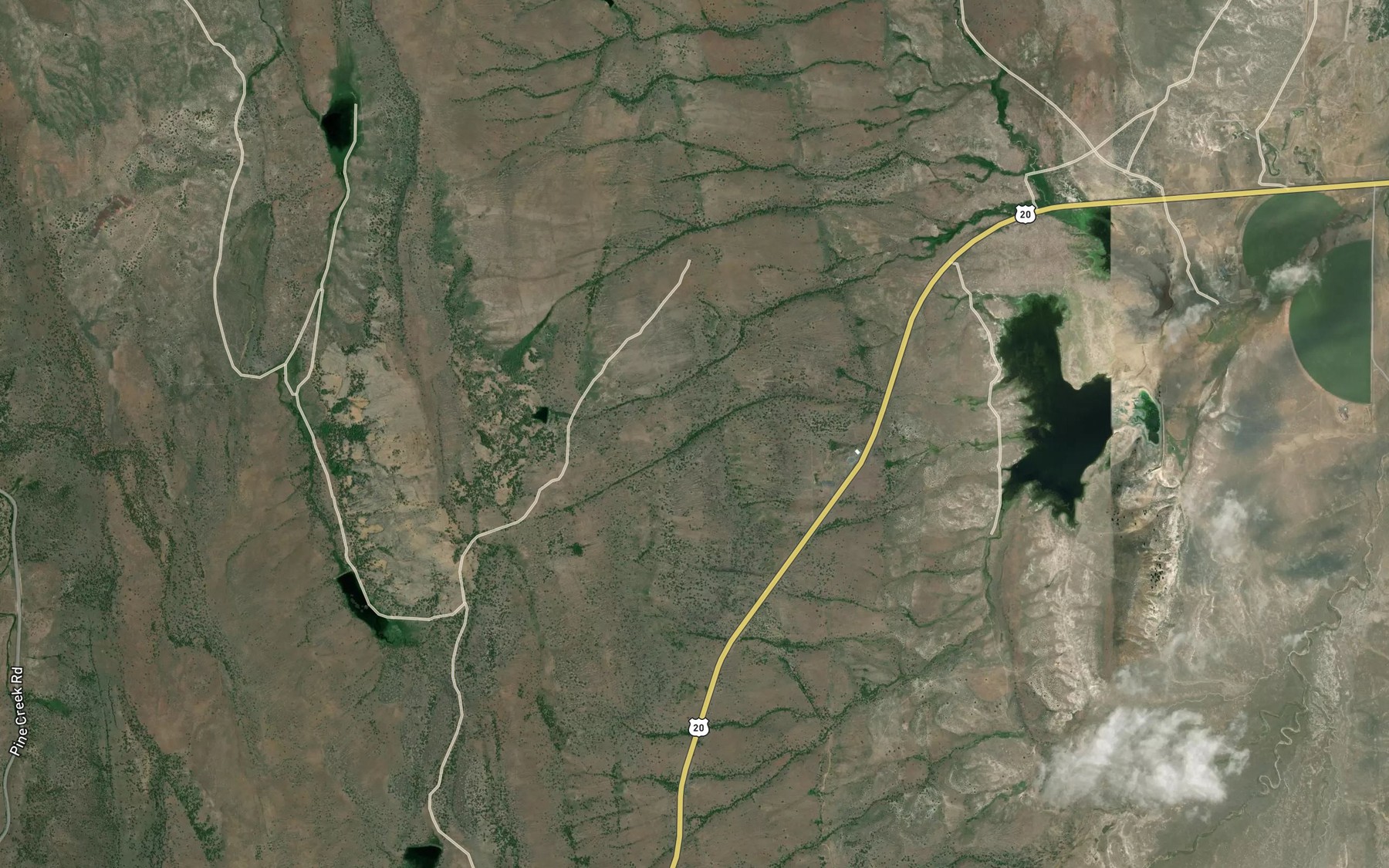 Satellite map of the Crystal Spring