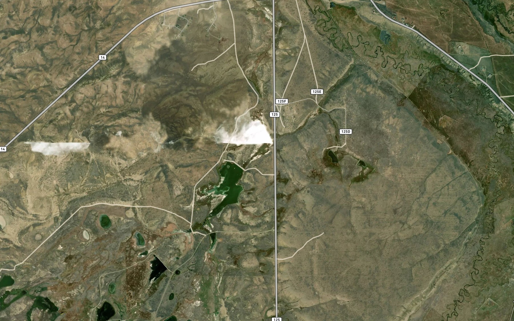 Satellite map of the Riddle Ditch