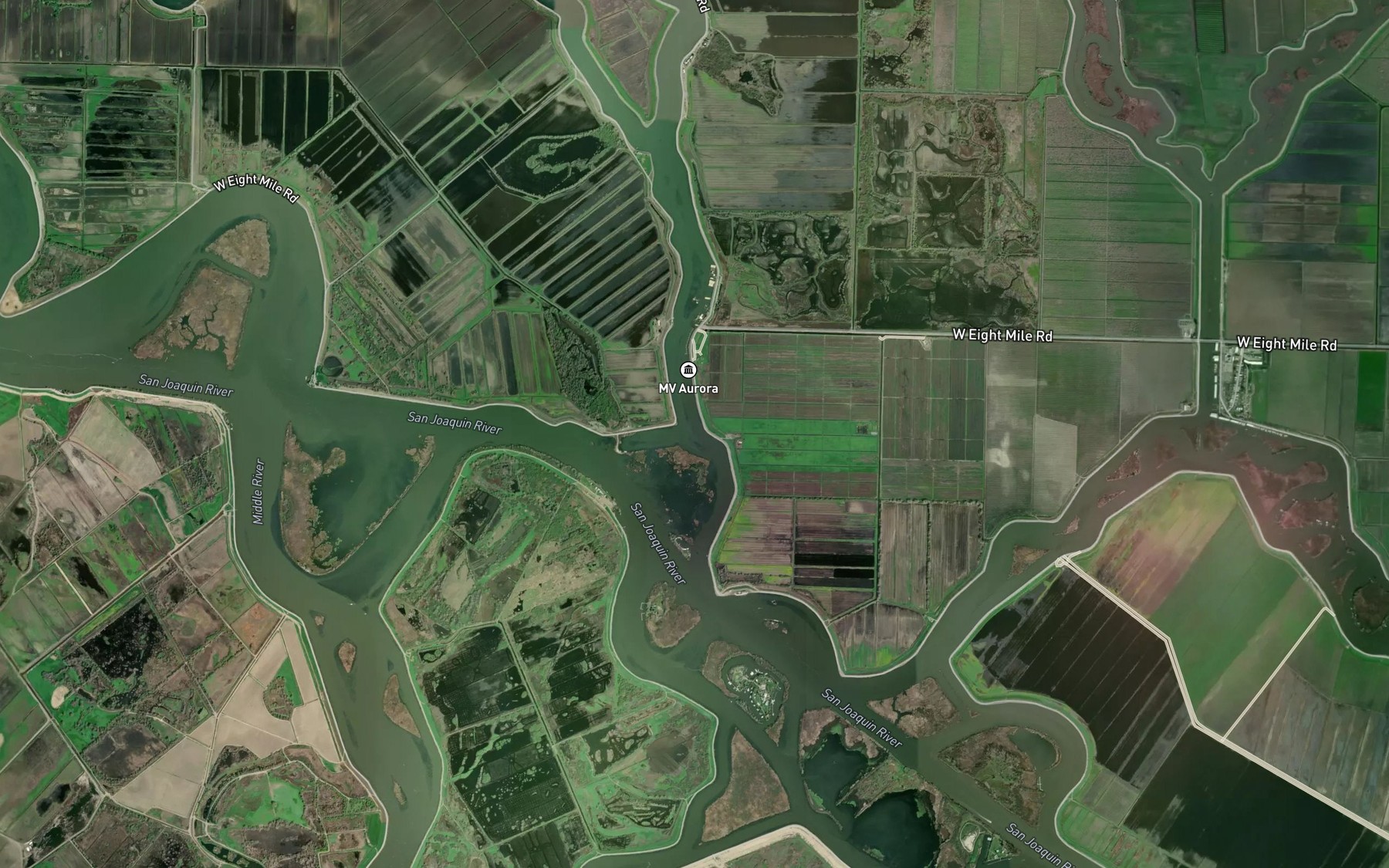 Satellite map of the Little Connection Slough