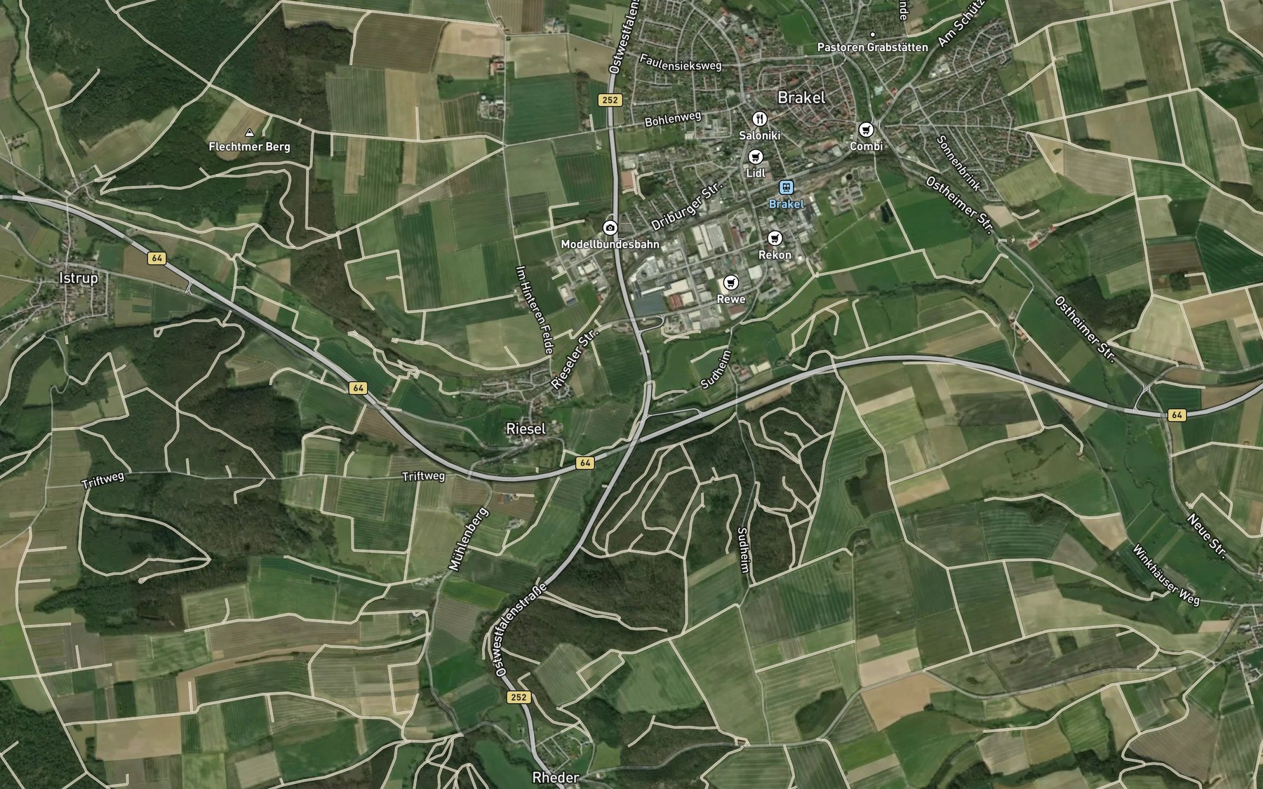 Satellite map of the Aa