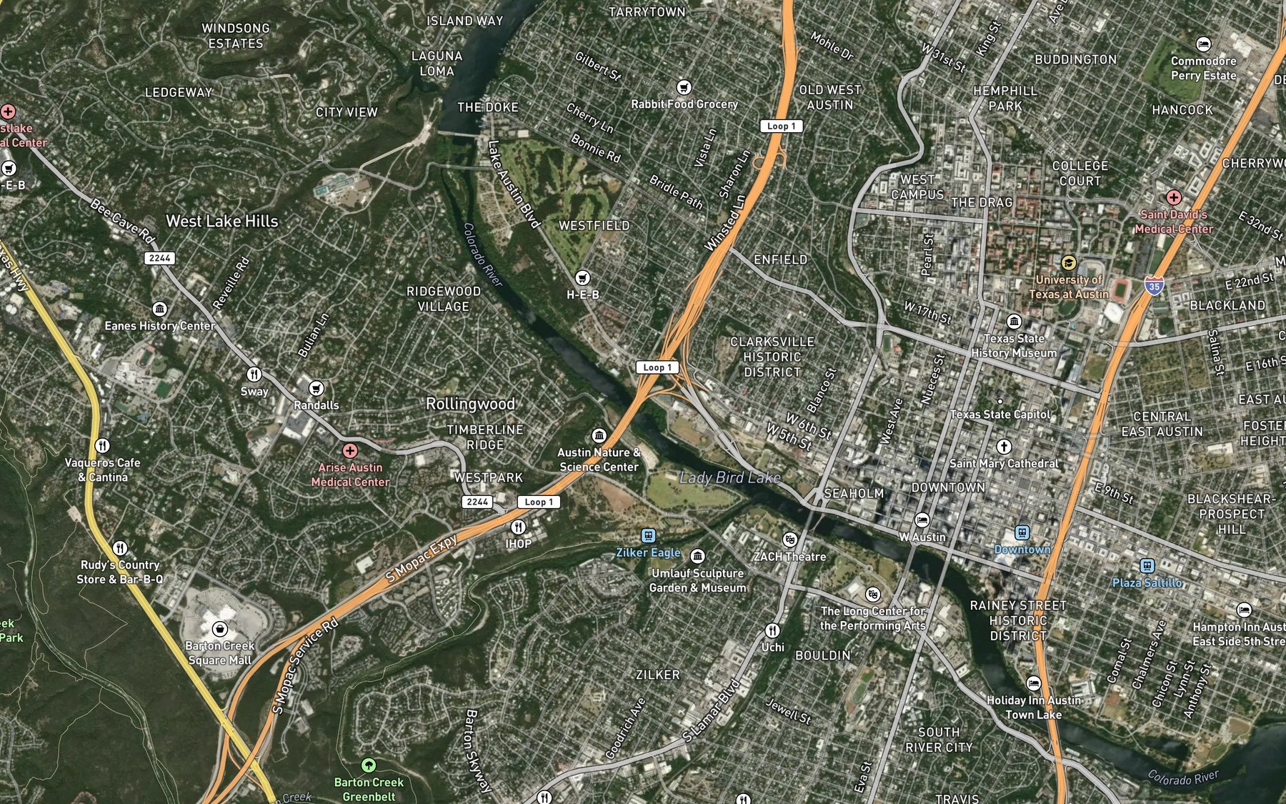 Satellite map of the Johnson Branch