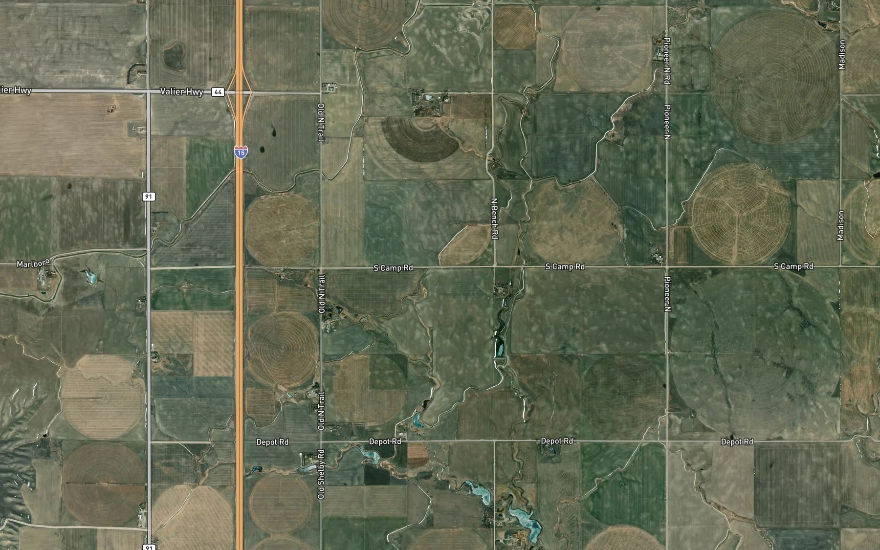 Satellite map of the S Seven Ditch