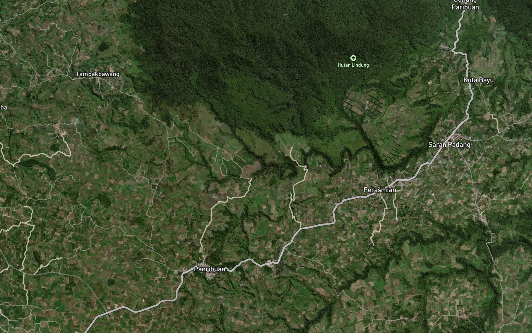 Satellite map of the Bah Buangan