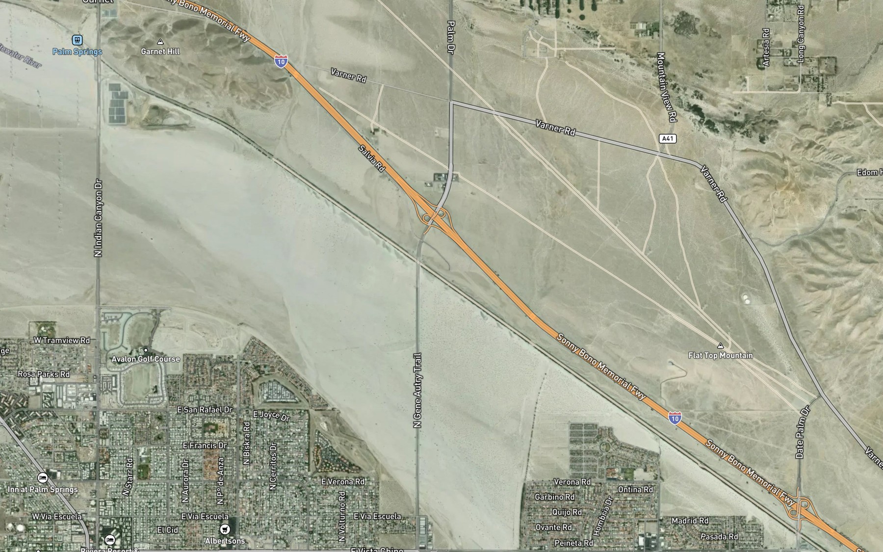 Satellite map of the West Branch Salvia Wash