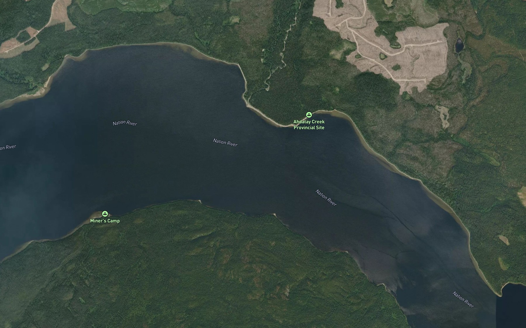 Satellite map of the Ahdatay Creek