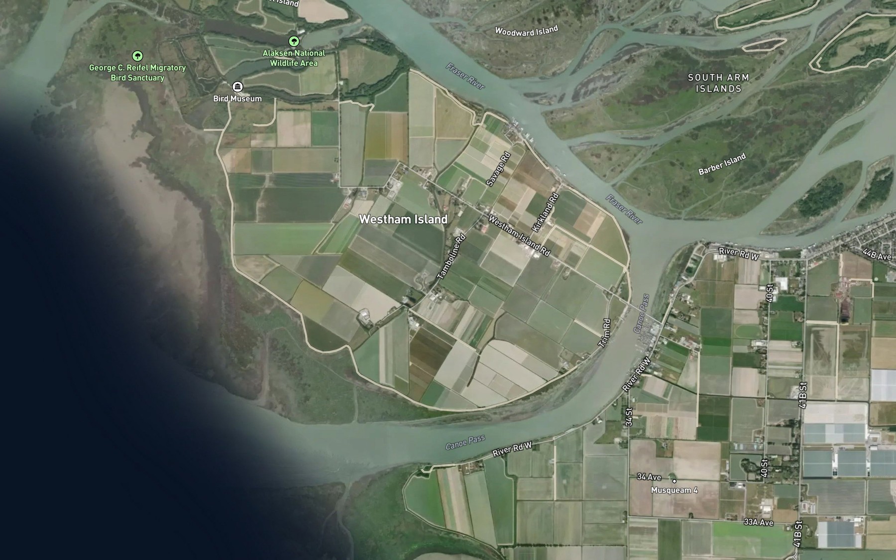 Satellite map of the Tamboline Slough