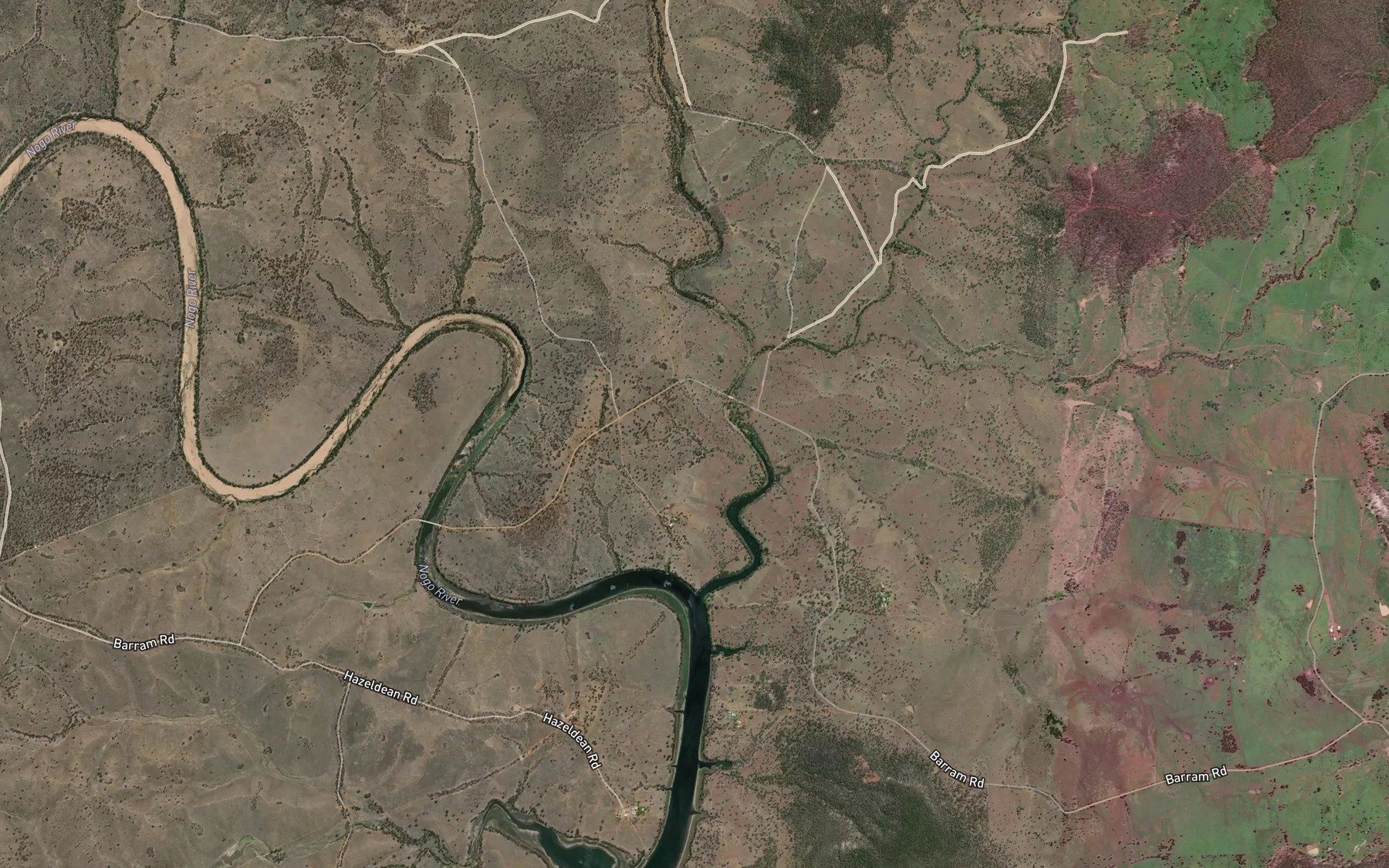Satellite map of the Lockhart Creek