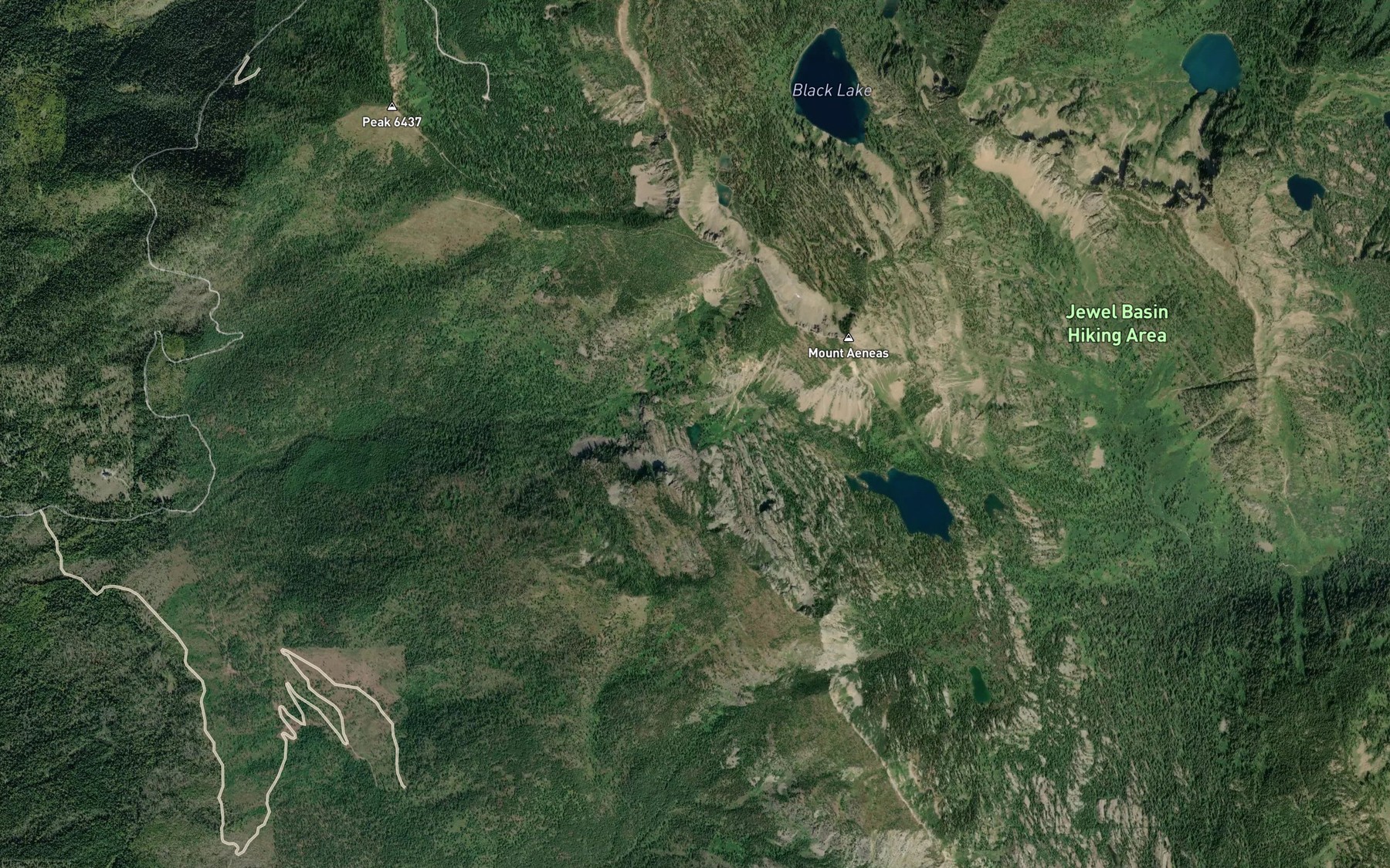Satellite map of the Martha Lake