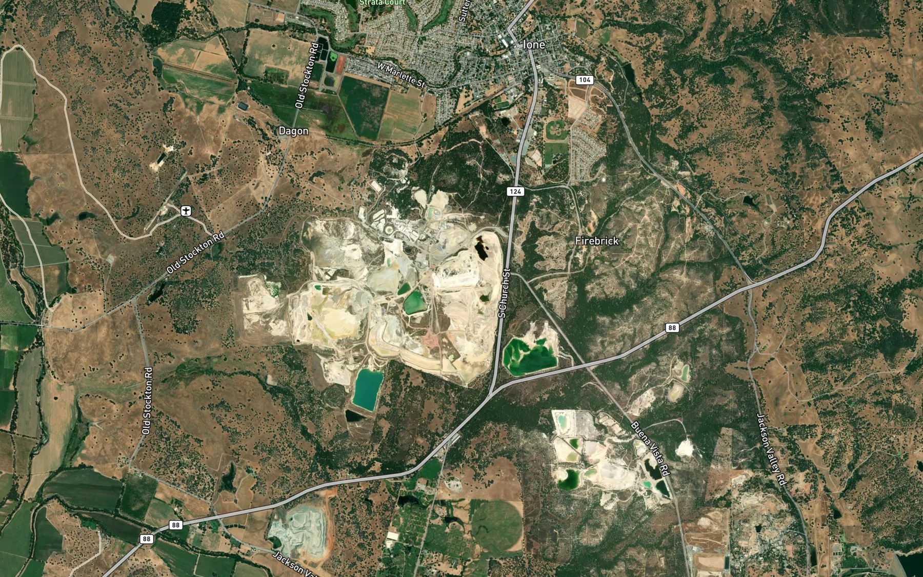 Satellite map of the Lake Flint