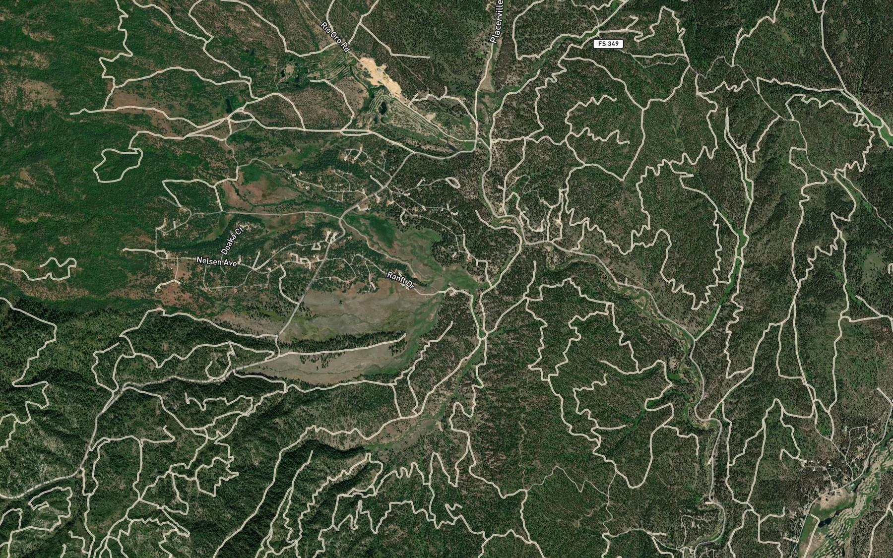 Satellite map of the Canyon Creek