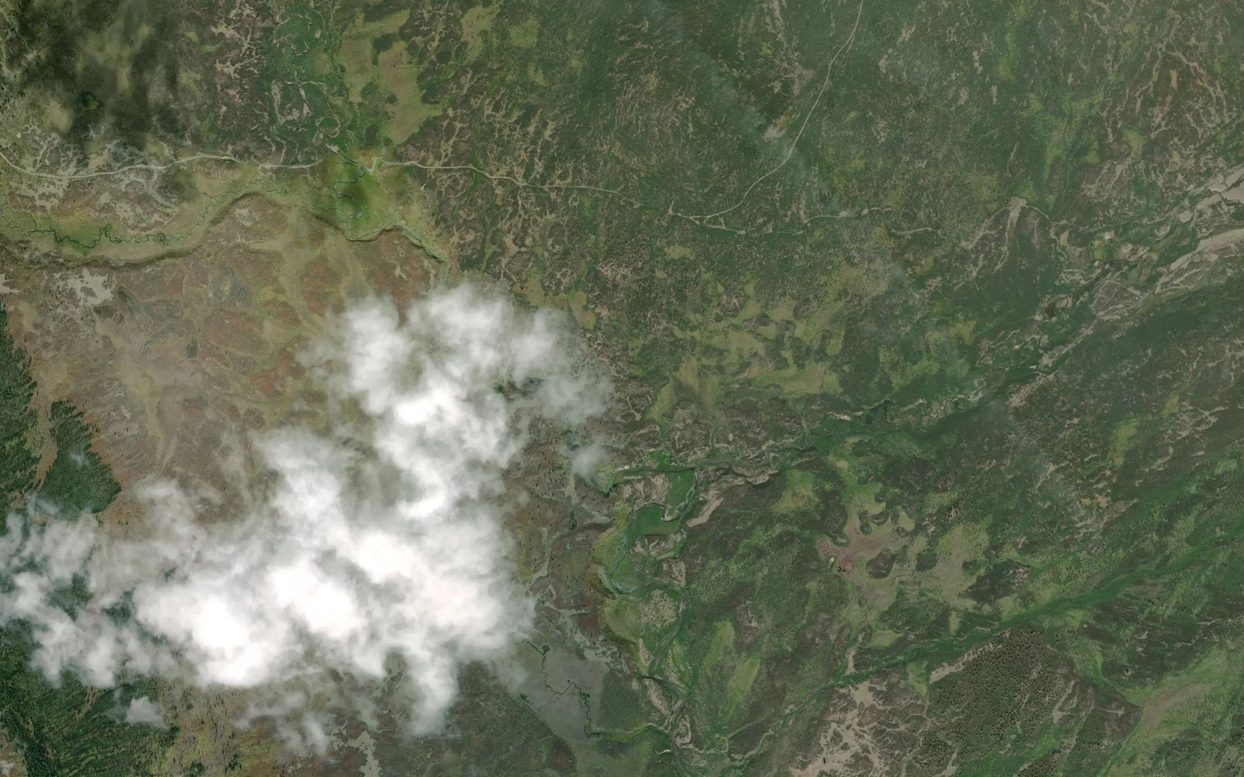 Satellite map of the Bull Creek