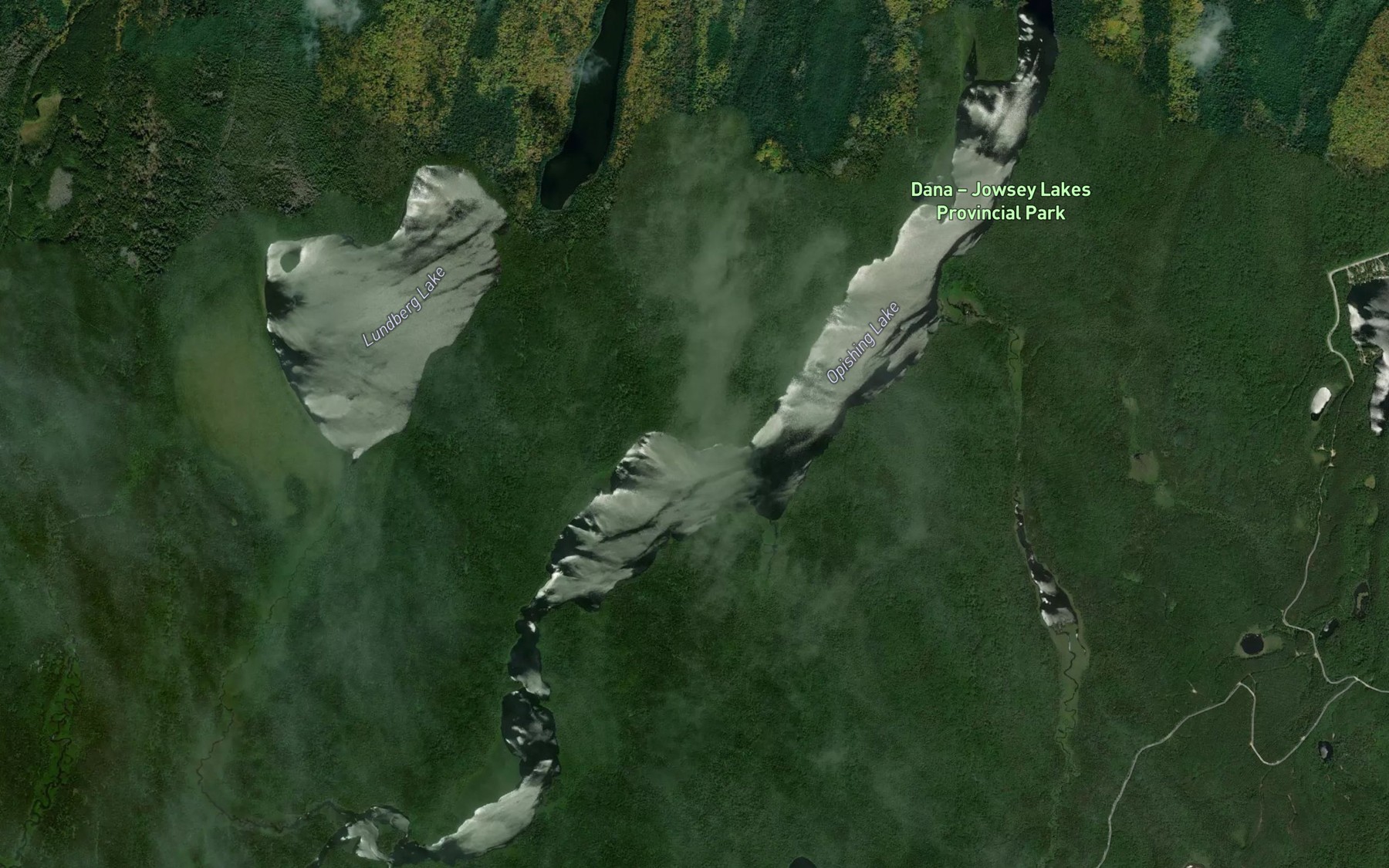 Satellite map of the Keefer Creek
