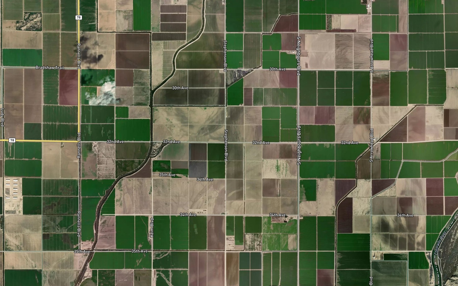 Satellite map of the C-18 Canal