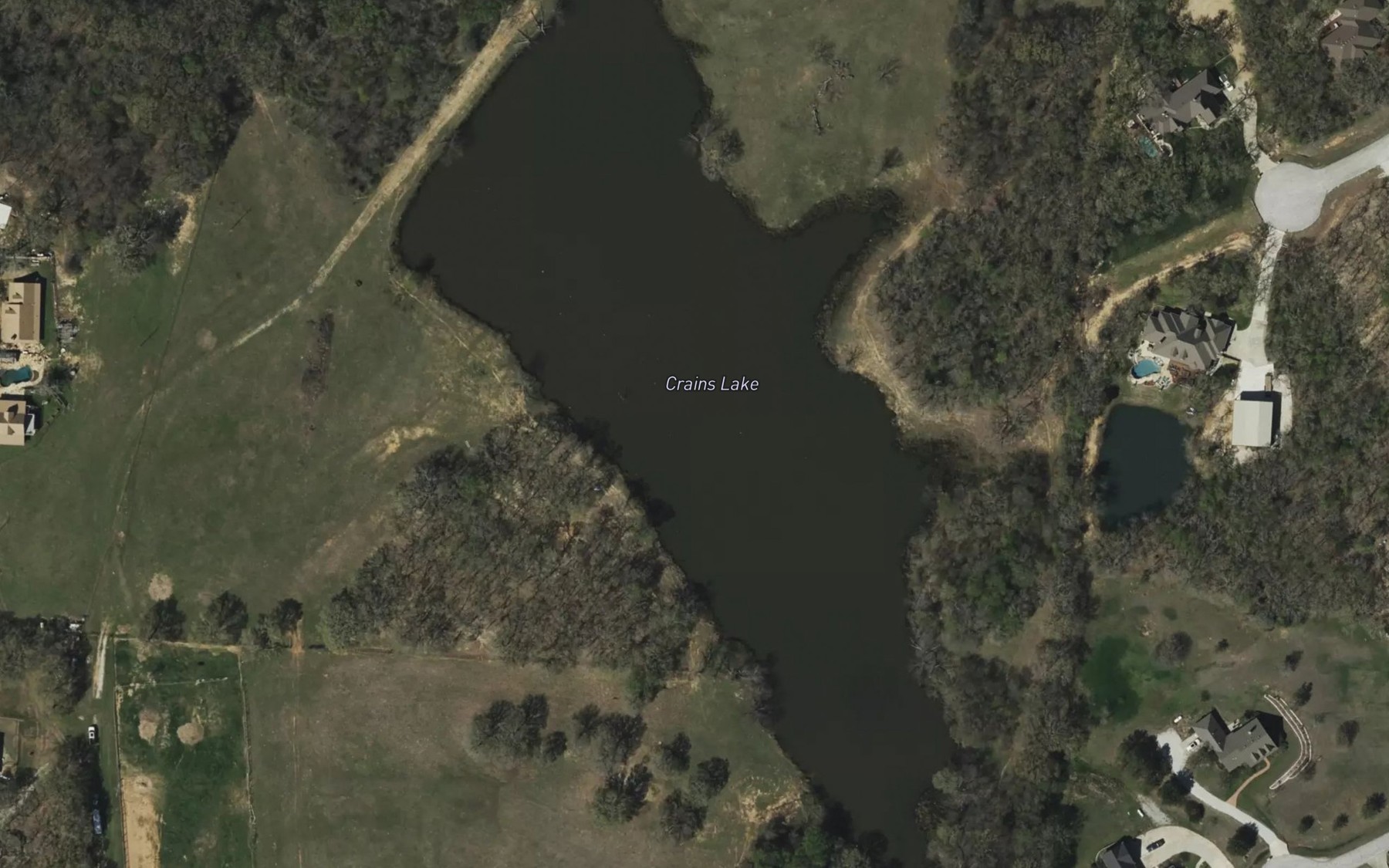 Satellite map of the Crains Lake