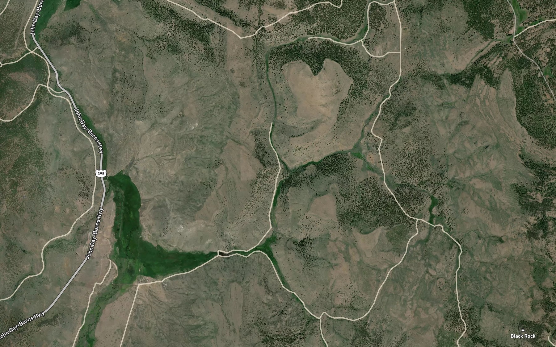 Satellite map of the Middle Fork Trout Creek