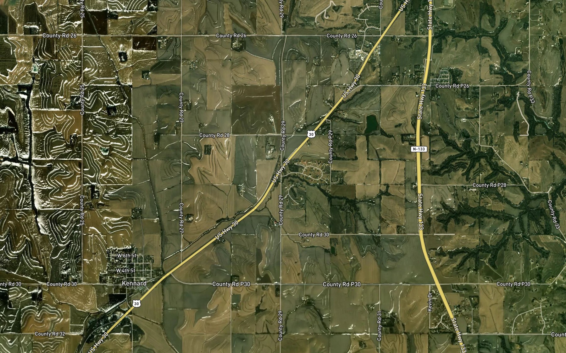 Satellite map of the Boston Branch