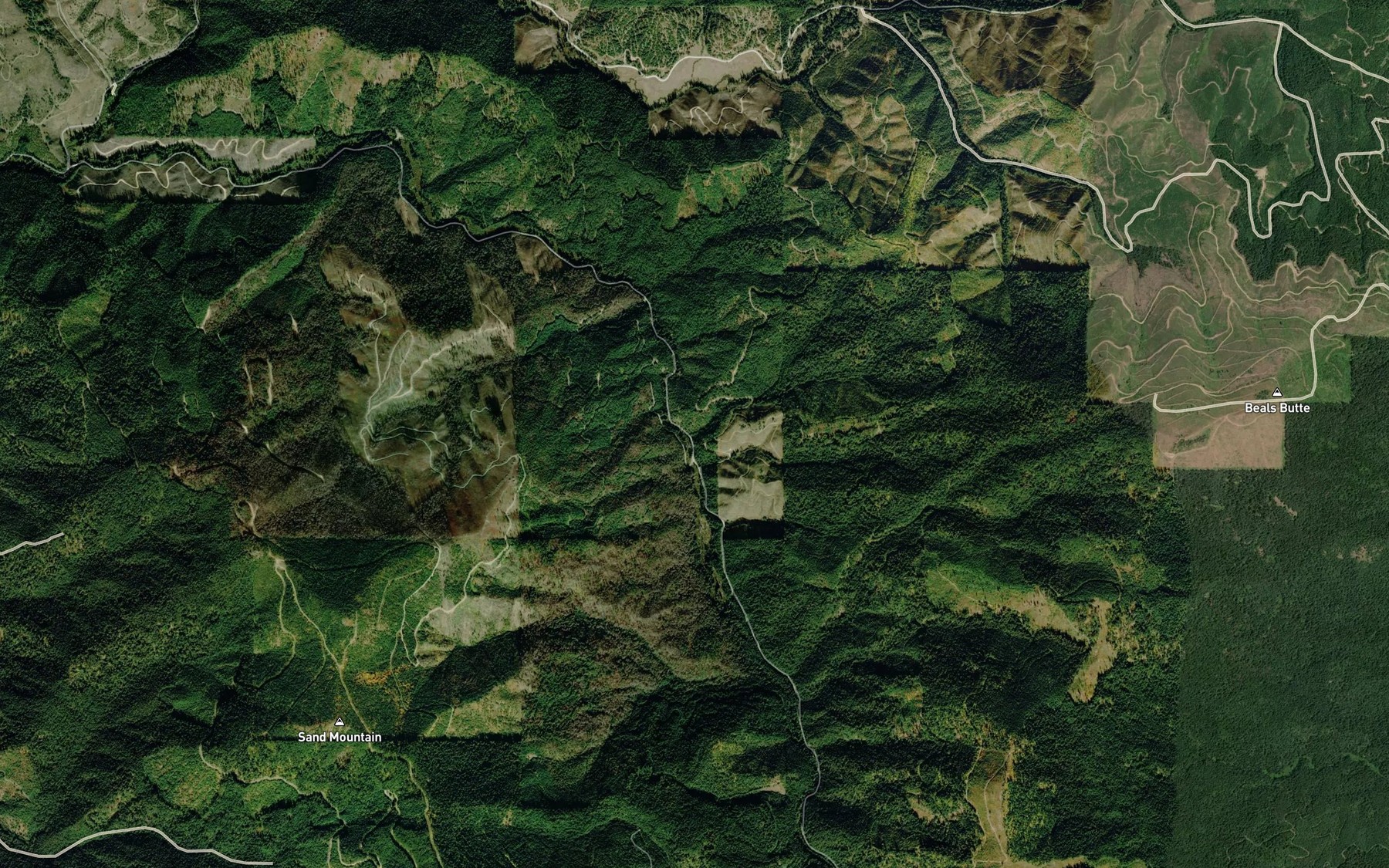 Satellite map of the Torpid Creek