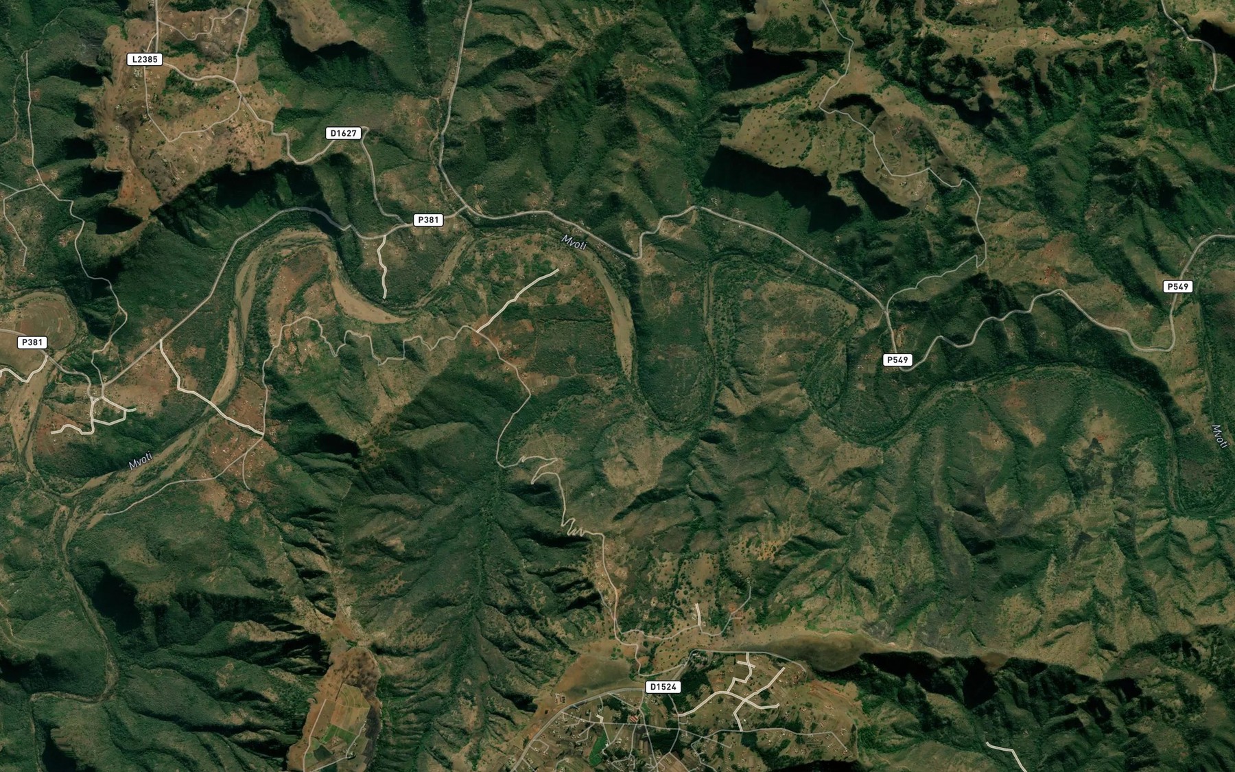 Satellite map of the Holongo