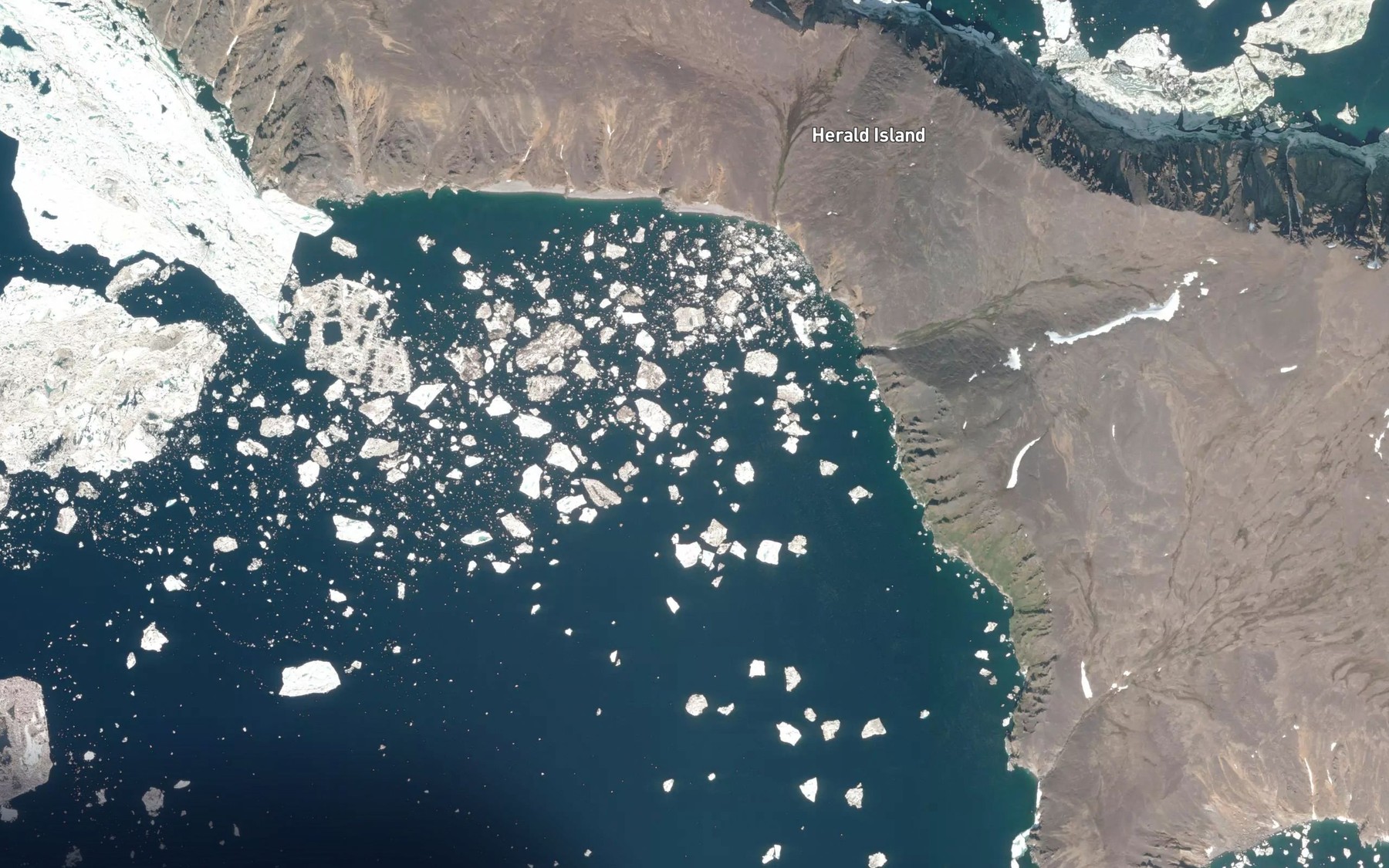Satellite map of the Zaliv Mikoyana
