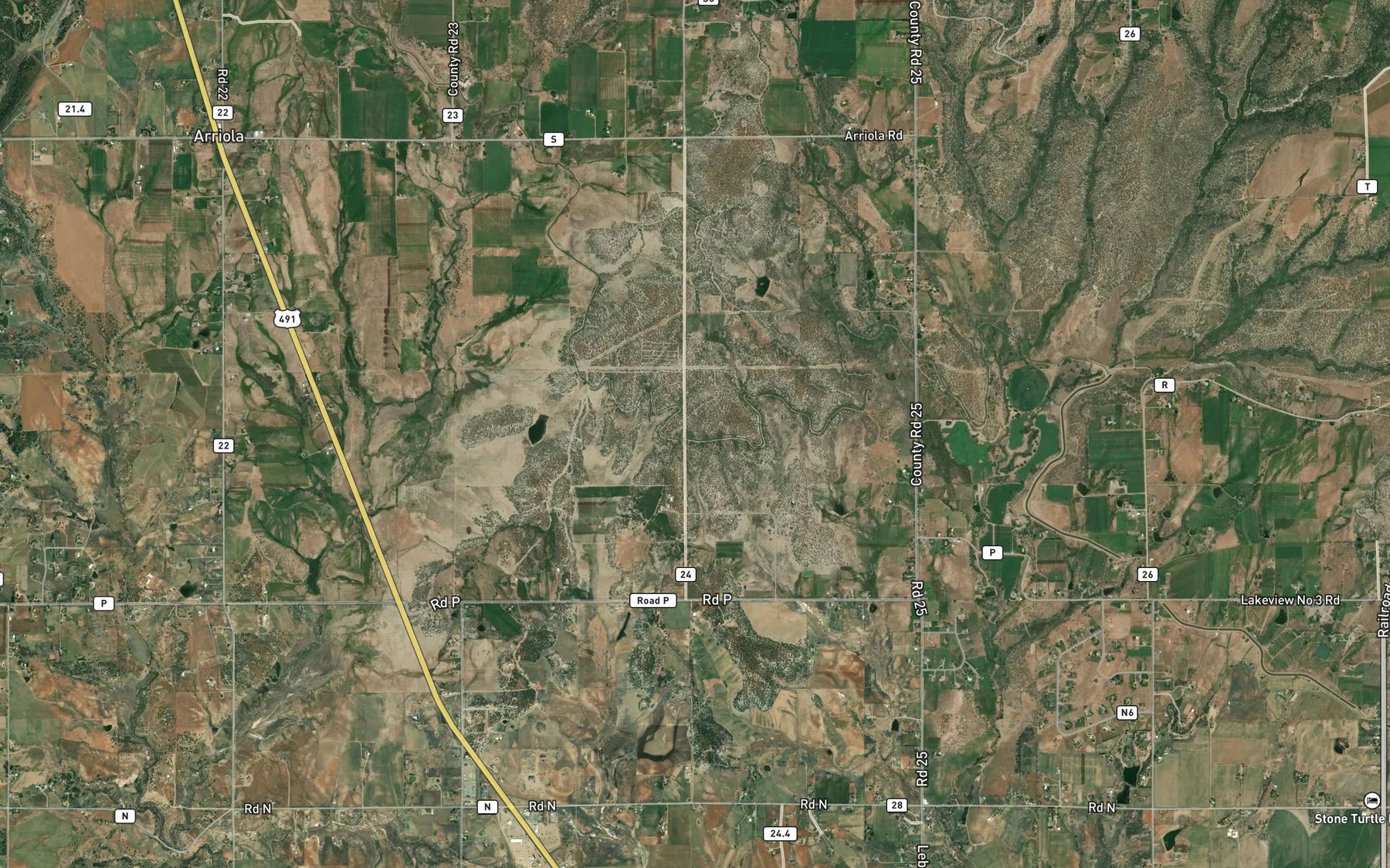 Satellite map of the Upper Hermana Lateral