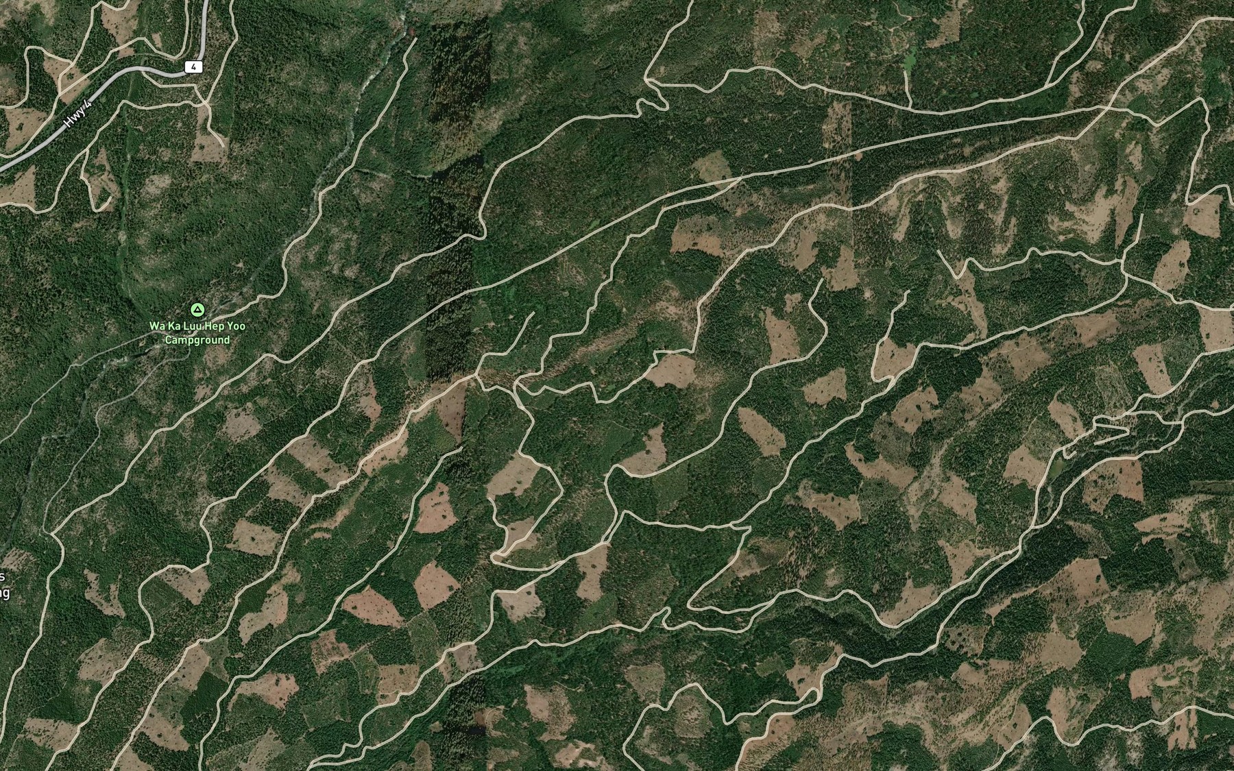 Satellite map of the Burnt Corral Spring