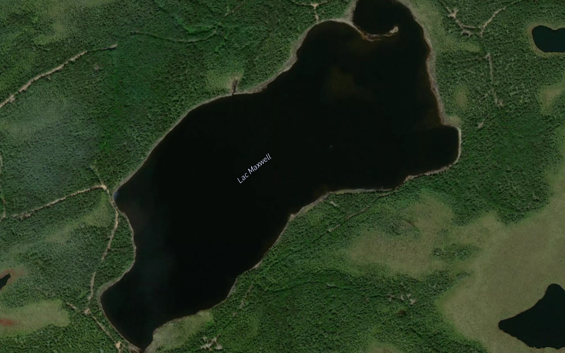 Satellite map of the Lac Maxwell