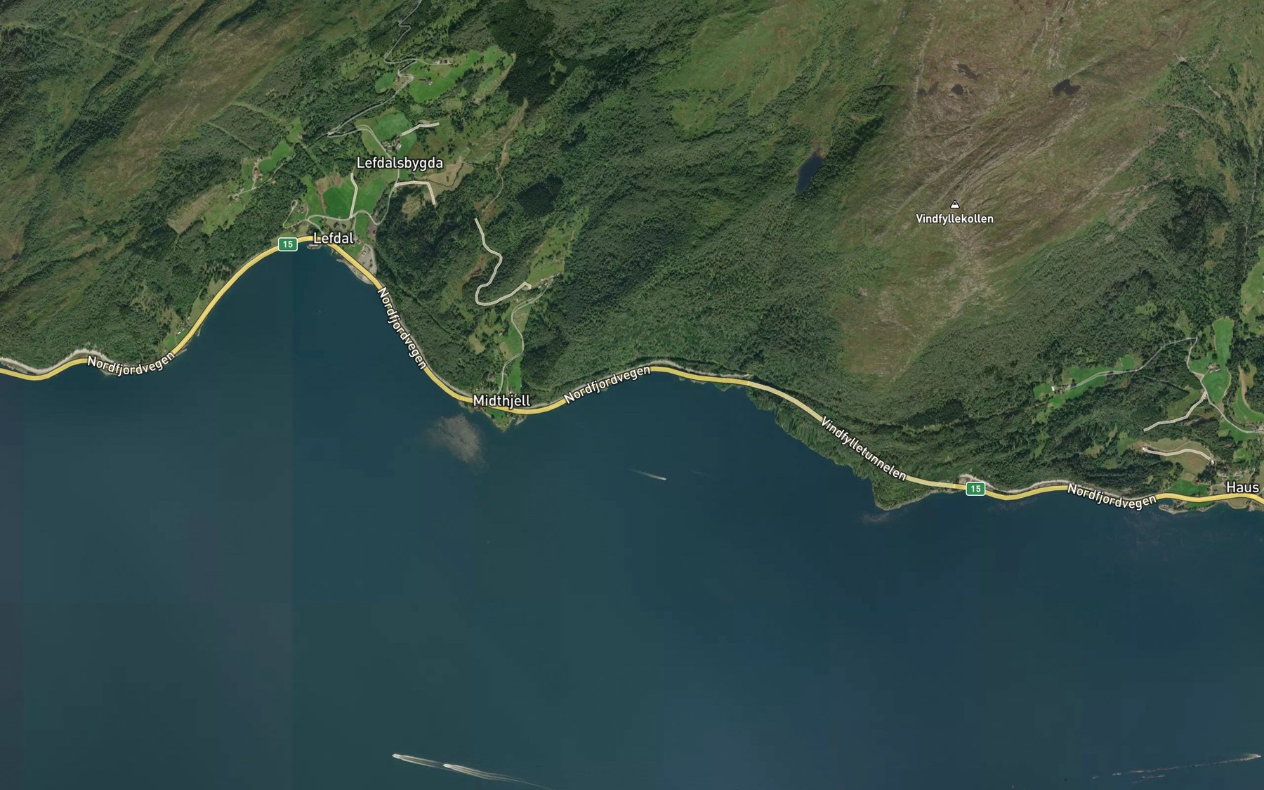 Satellite map of the Midthjellsvika