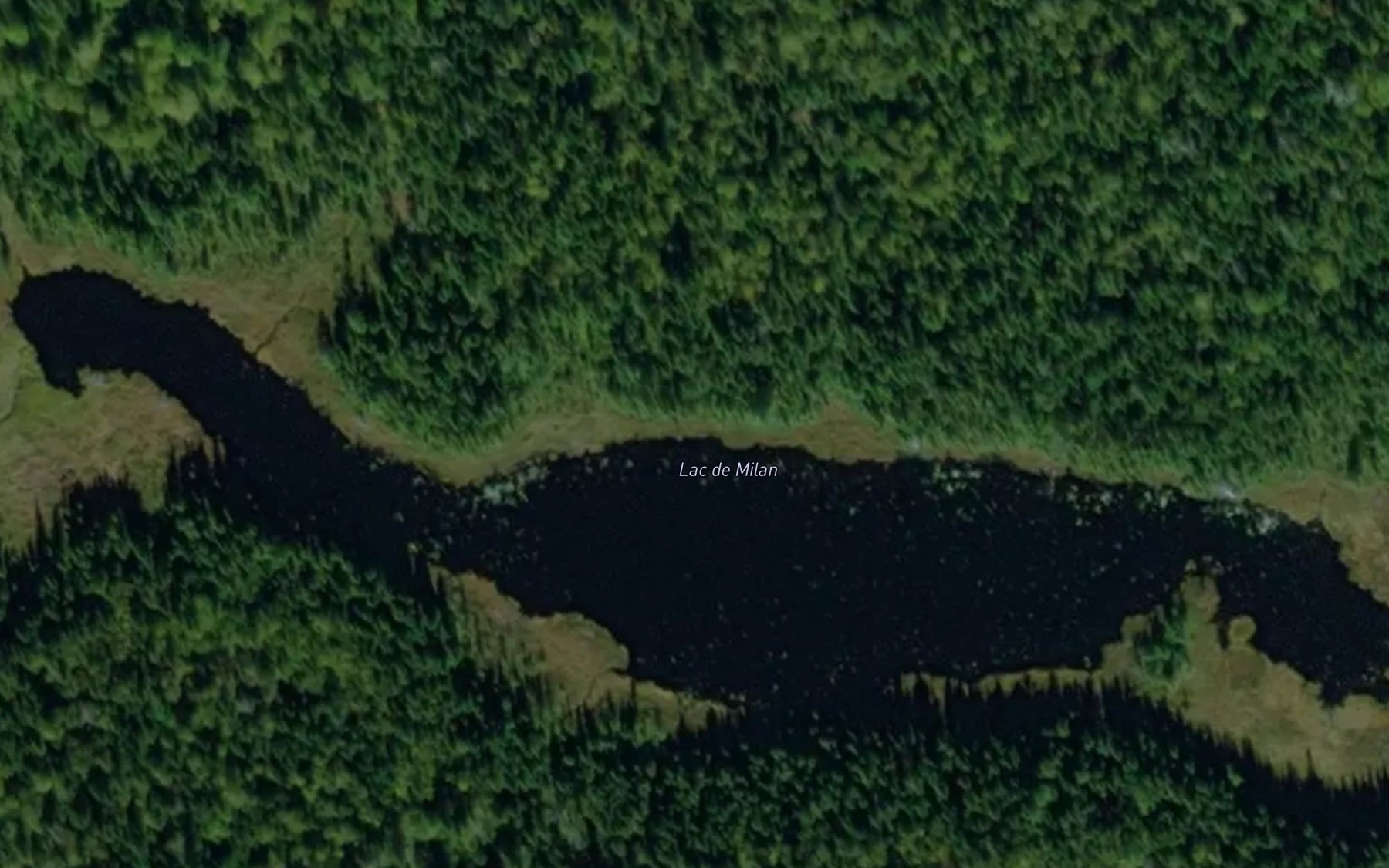 Satellite map of the Lac de Milan