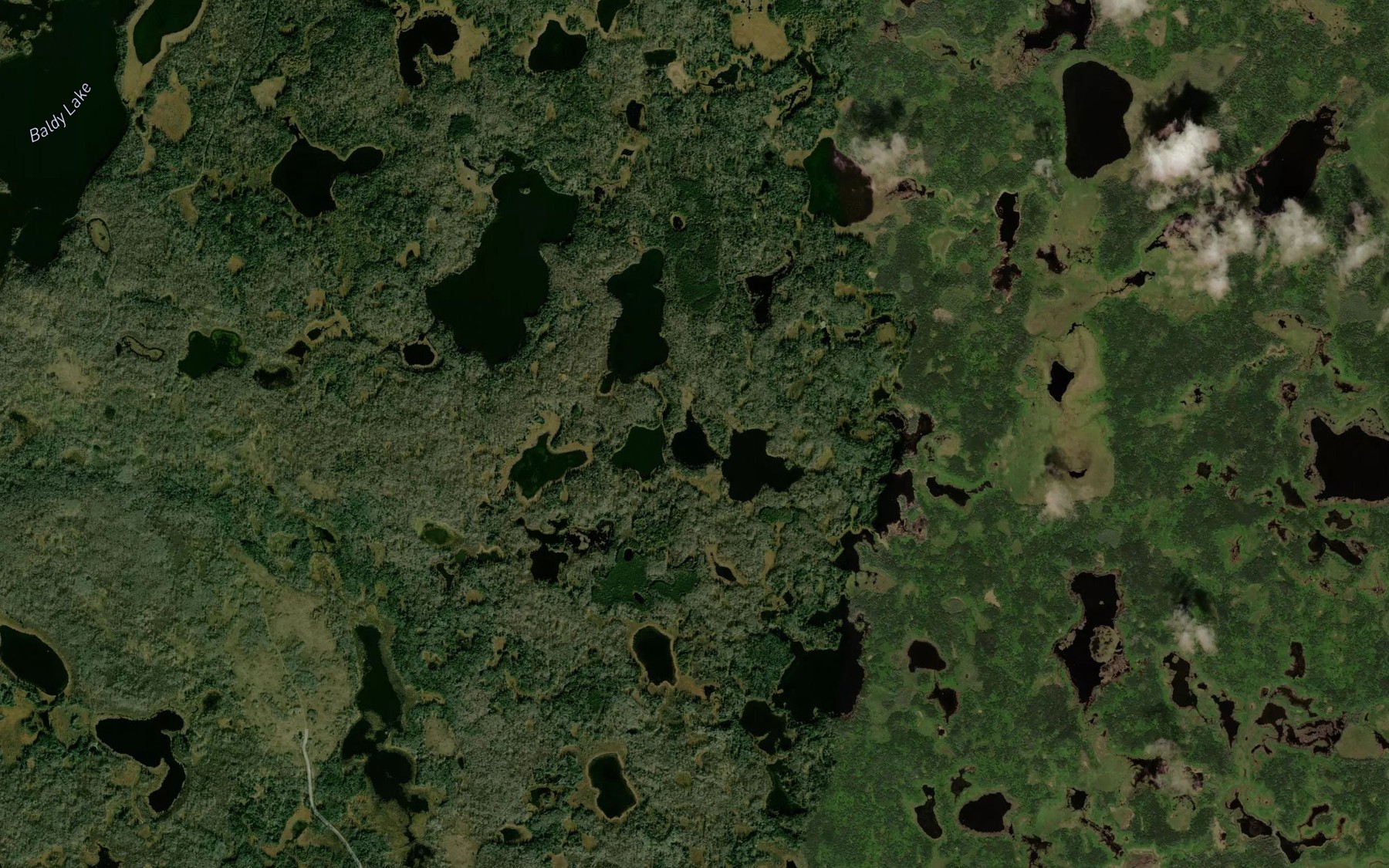 Satellite map of the Juba Lakes